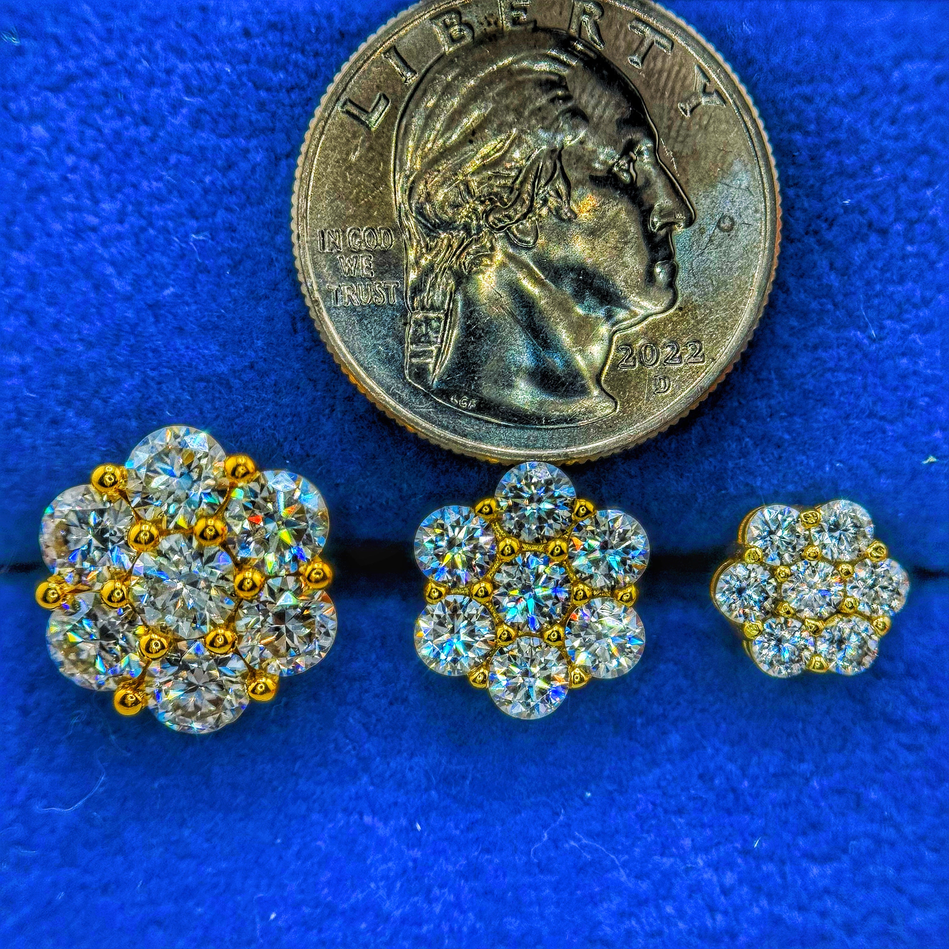 Moissanite Blooming Flower Earrings