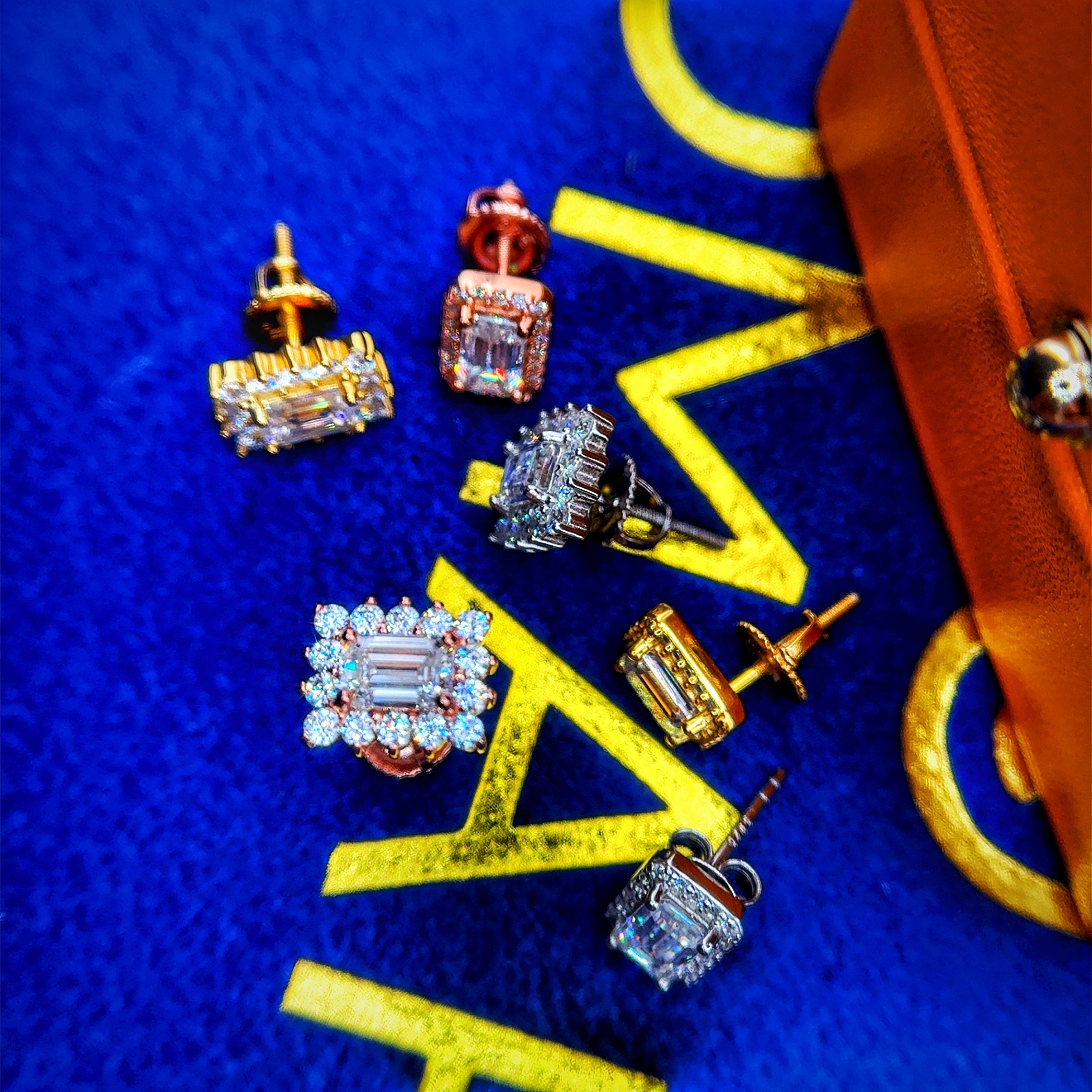 Moissanite Emerald Cut Mirage Earrings