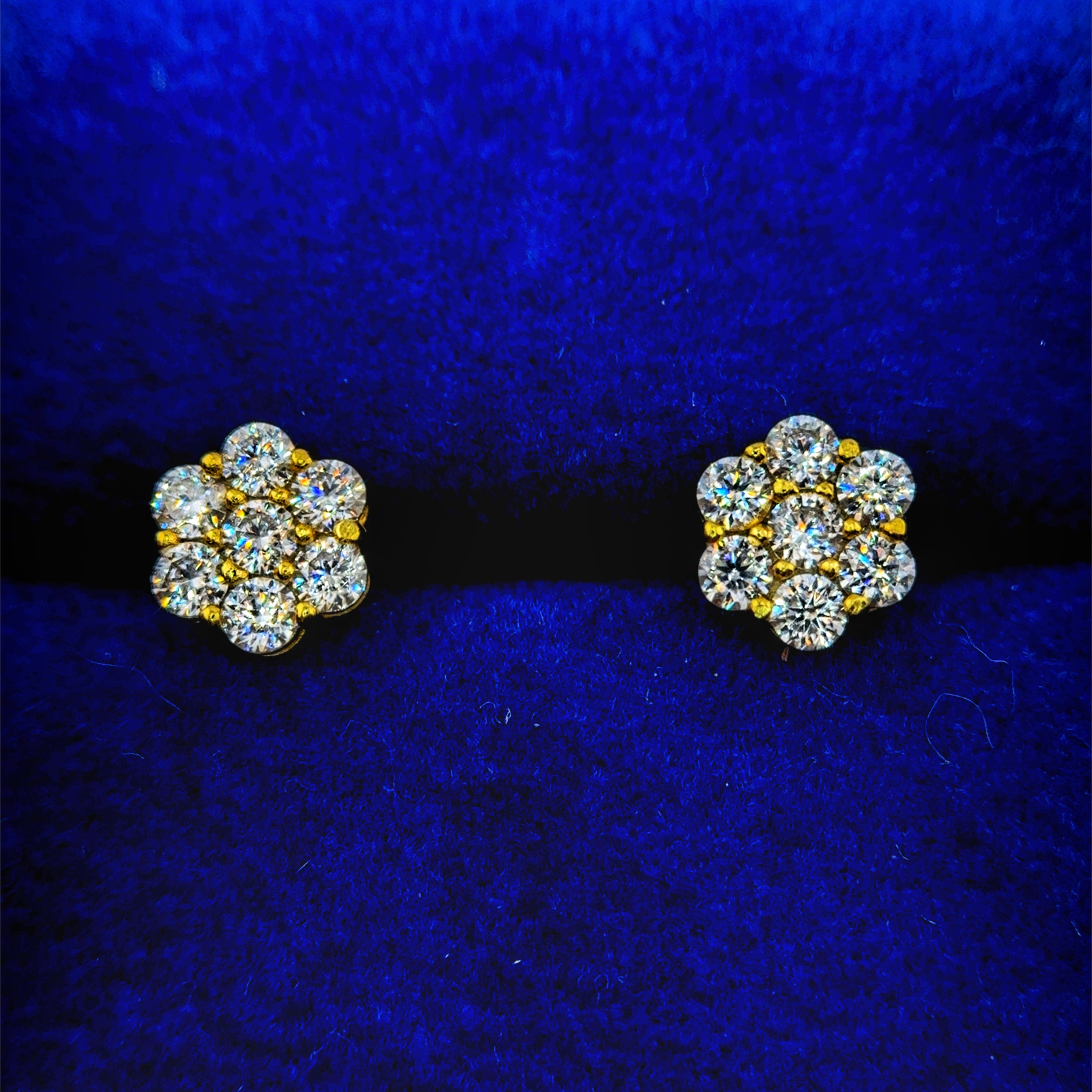 Moissanite Blooming Flower Earrings