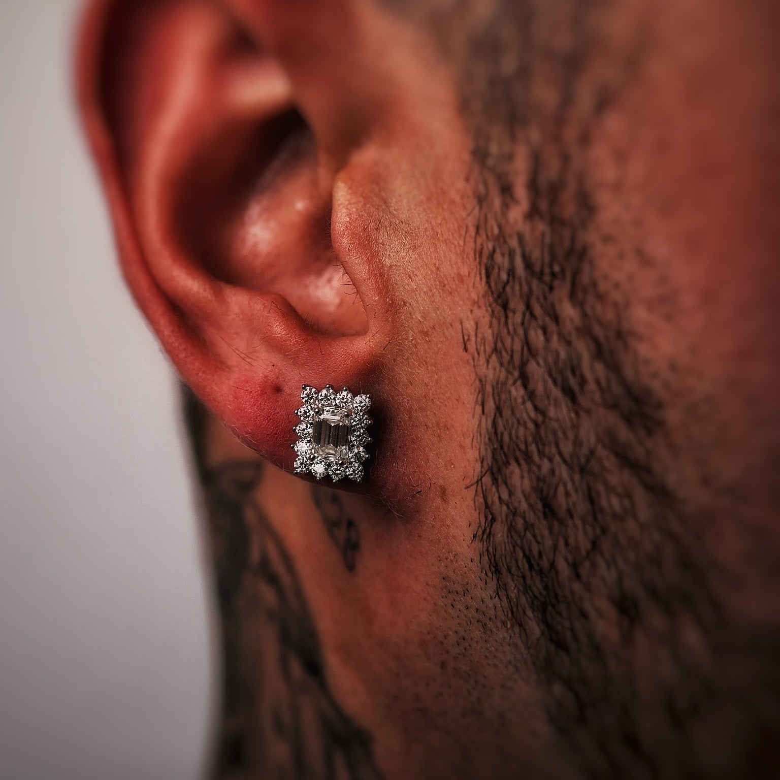 Moissanite Emerald Cut Mirage Earrings