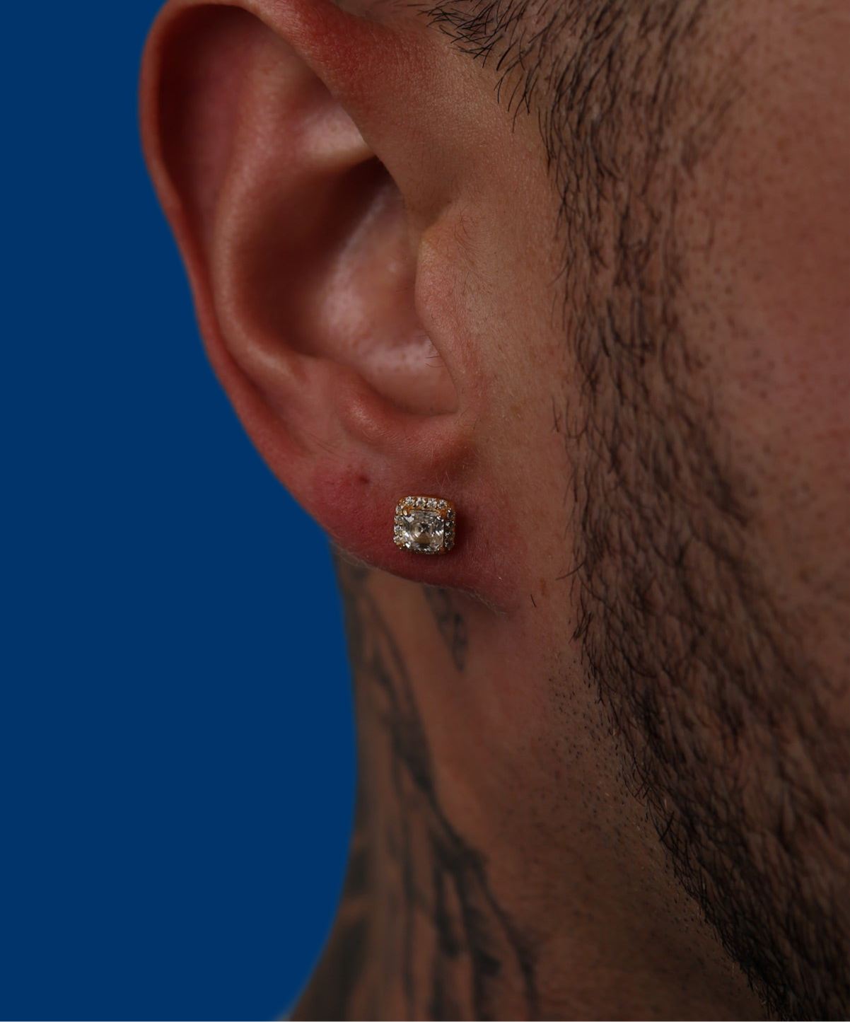 Asscher Halo Earrings