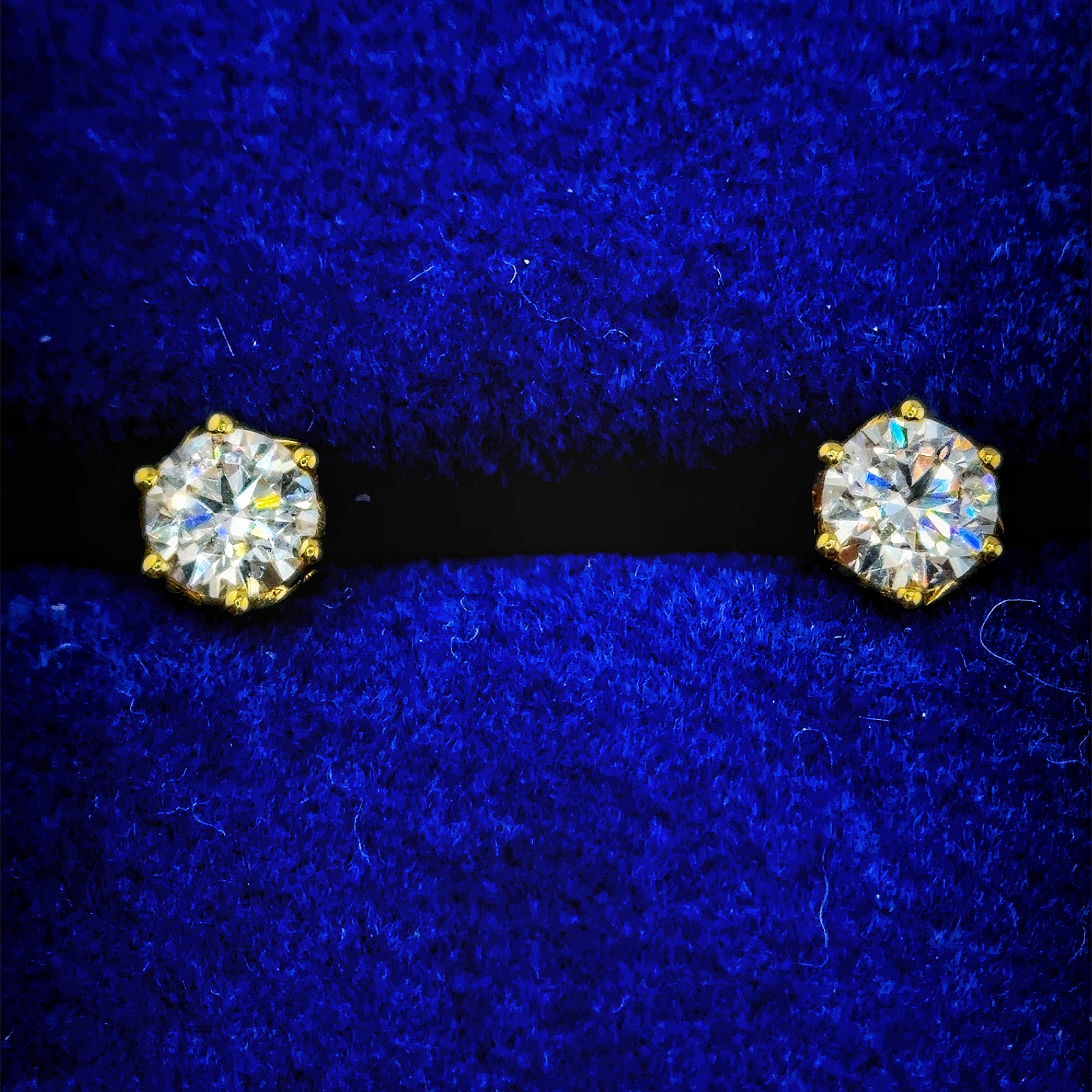 Moissanite 6 Prong Earrings