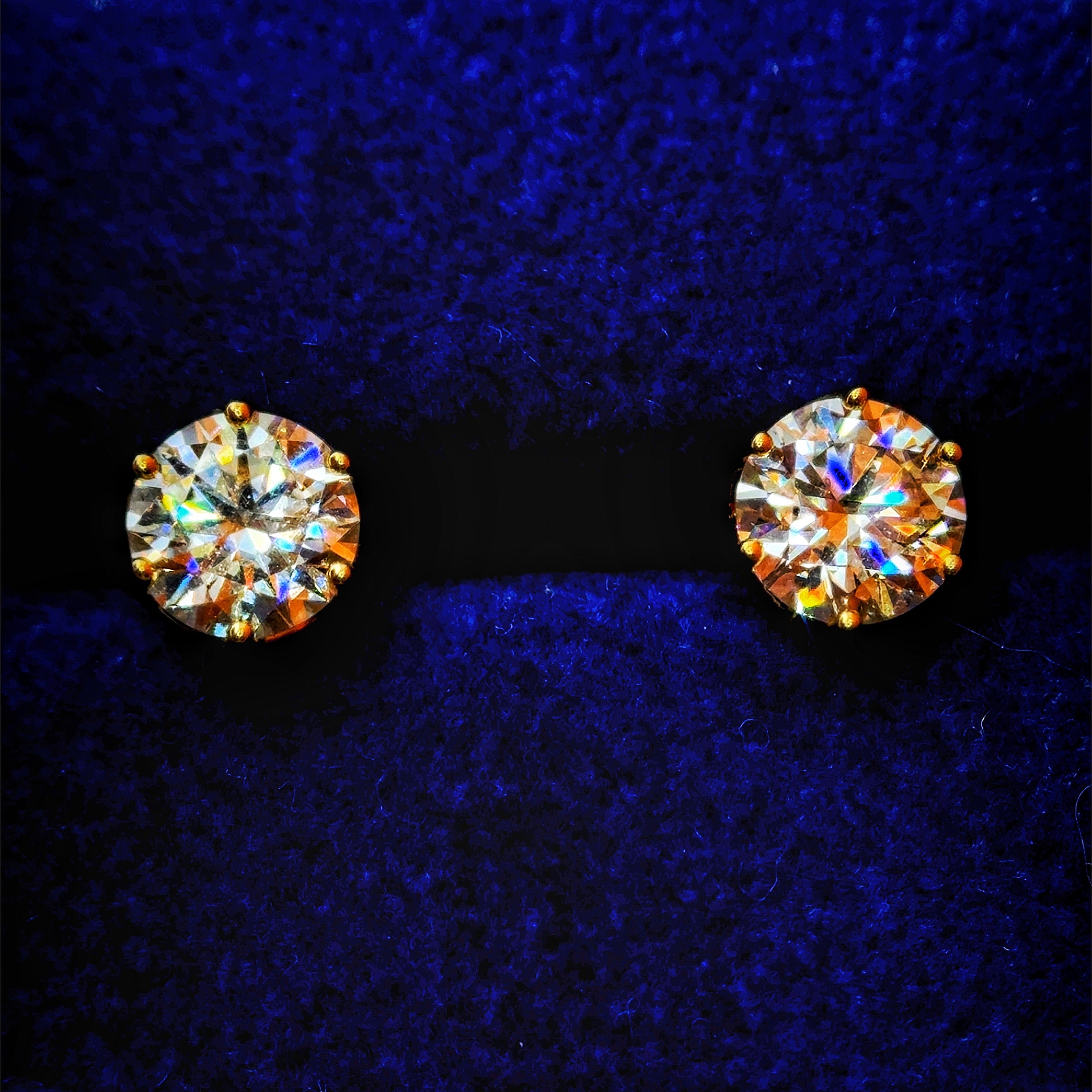 Moissanite 6 Prong Earrings