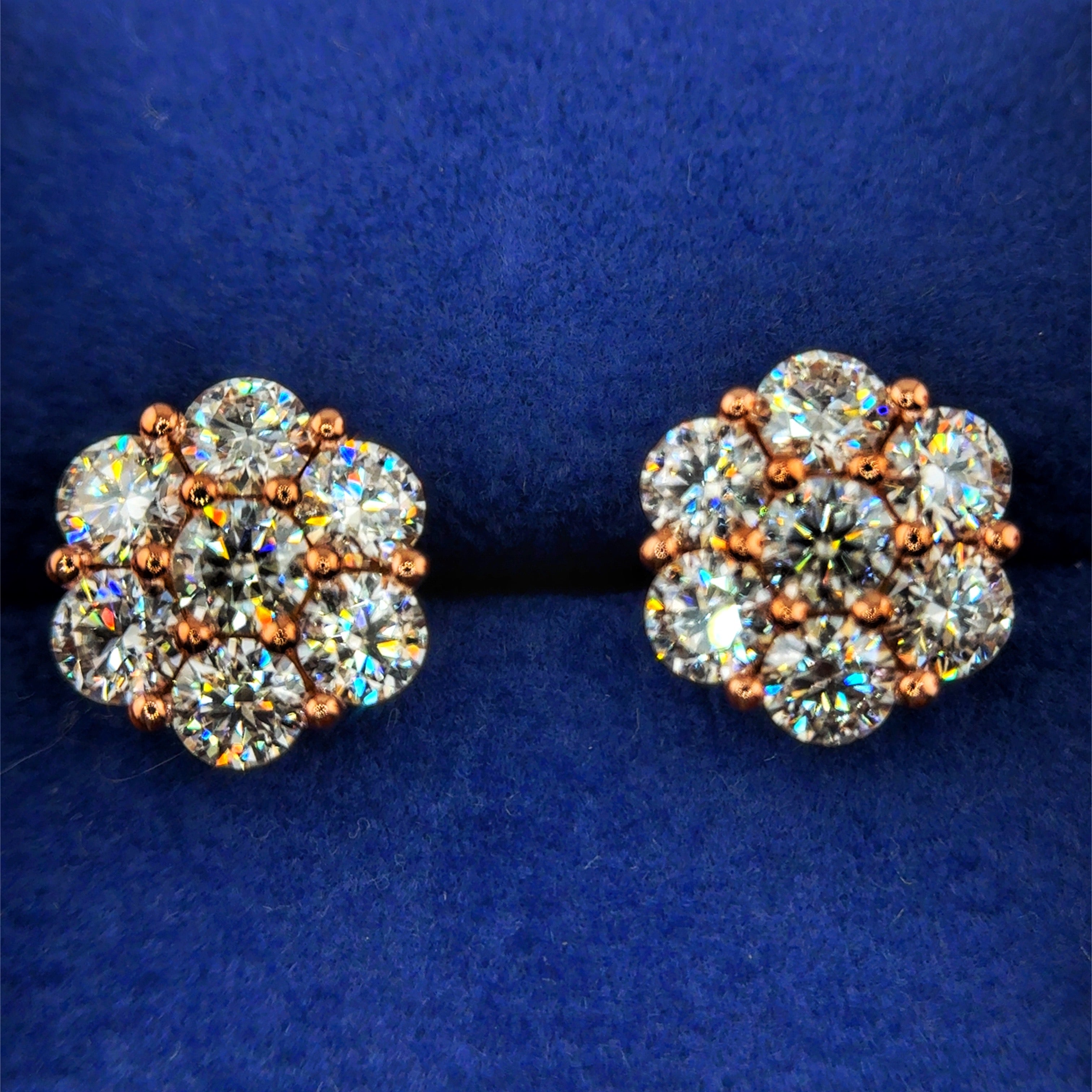 Moissanite Blooming Flower Earrings