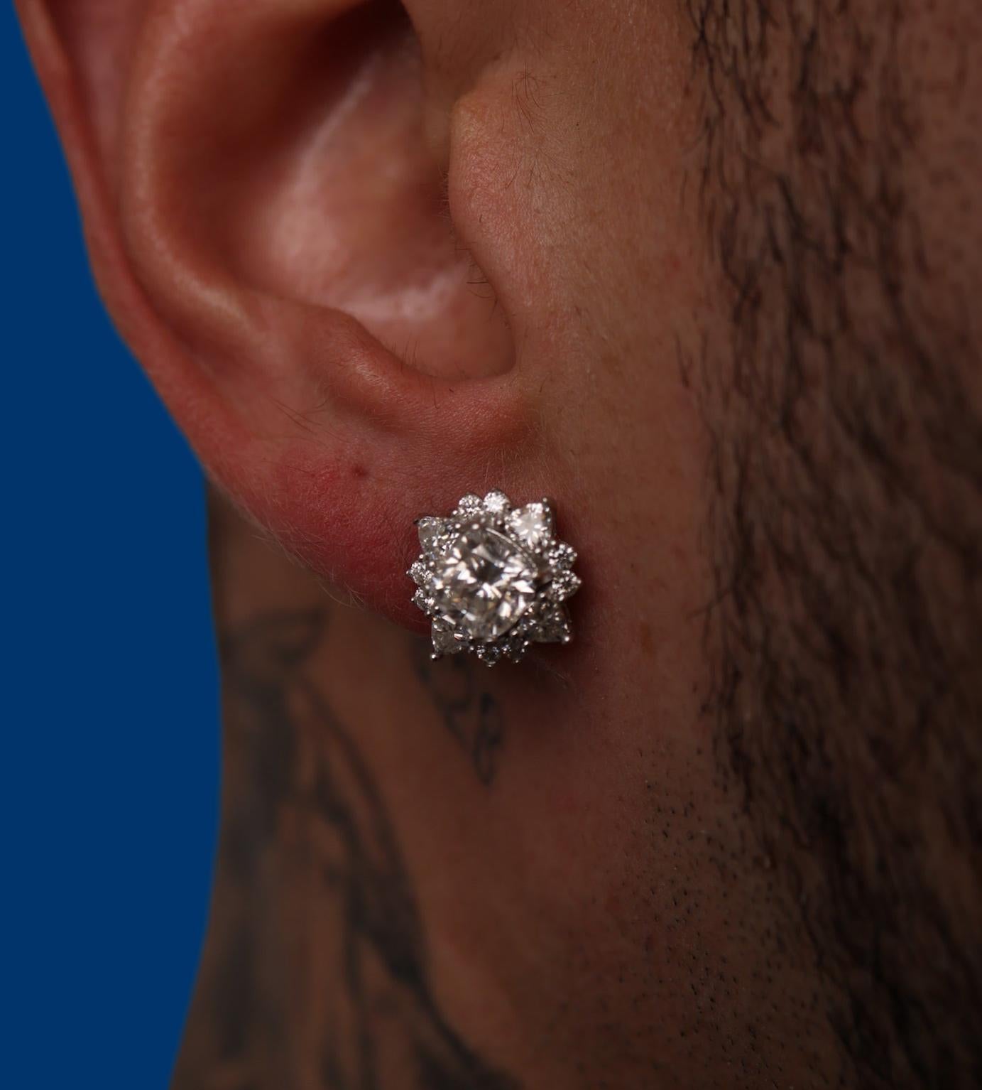 Lab-Grown Diamond Mosaic Earrings