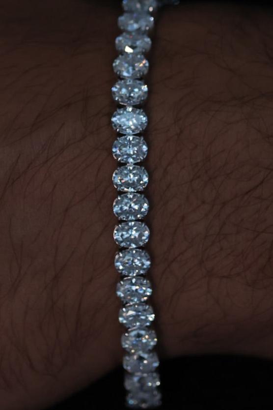 Oval Cut Moissanite Tennis Bracelet