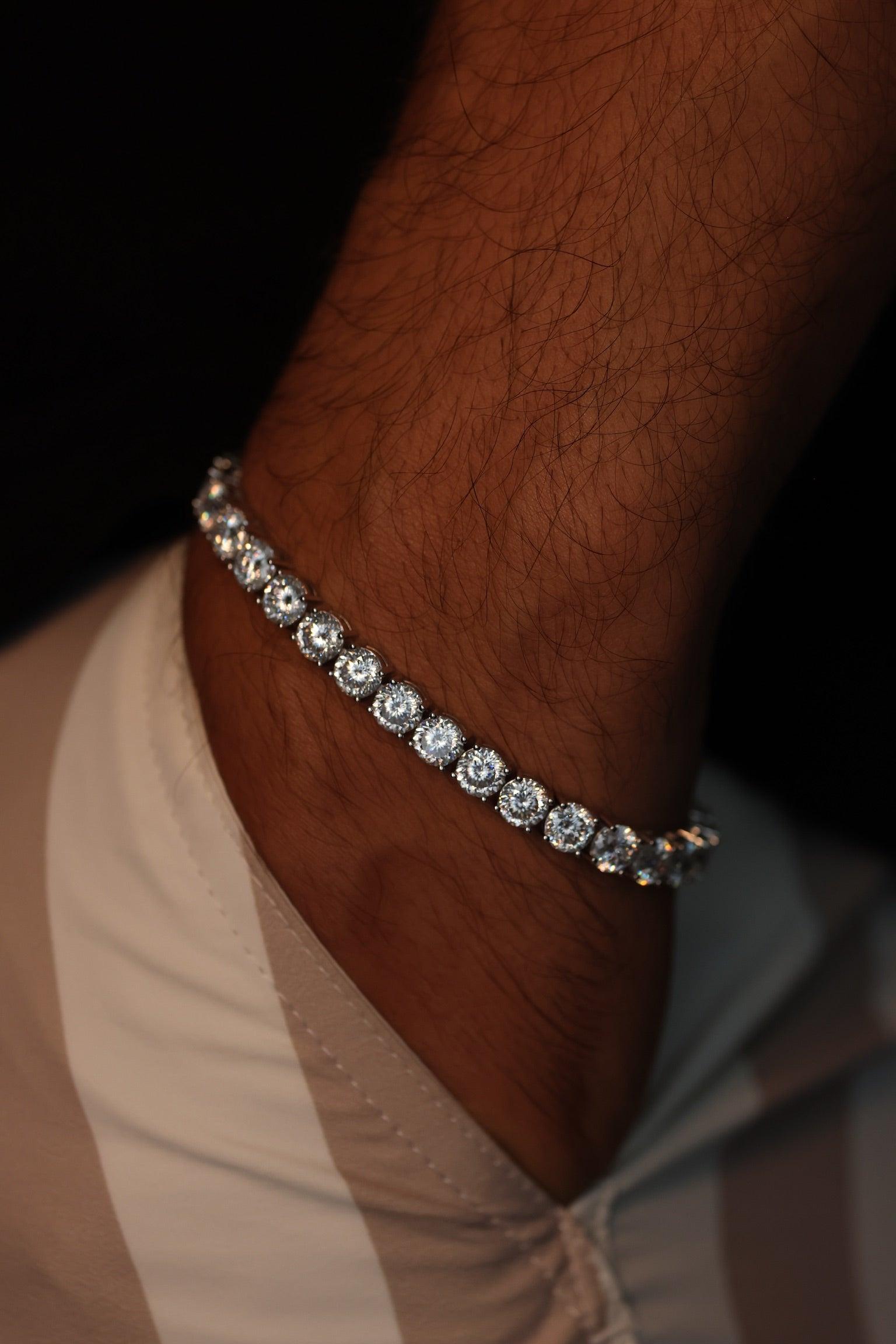 Portuguese Cut Moissanite Tennis Bracelet