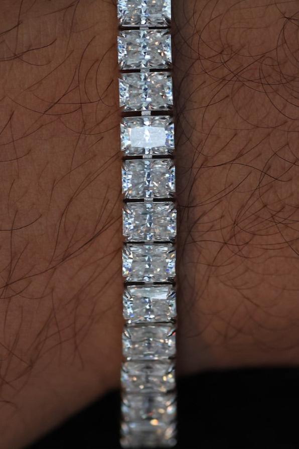 Radiant Cut Moissanite Bracelet