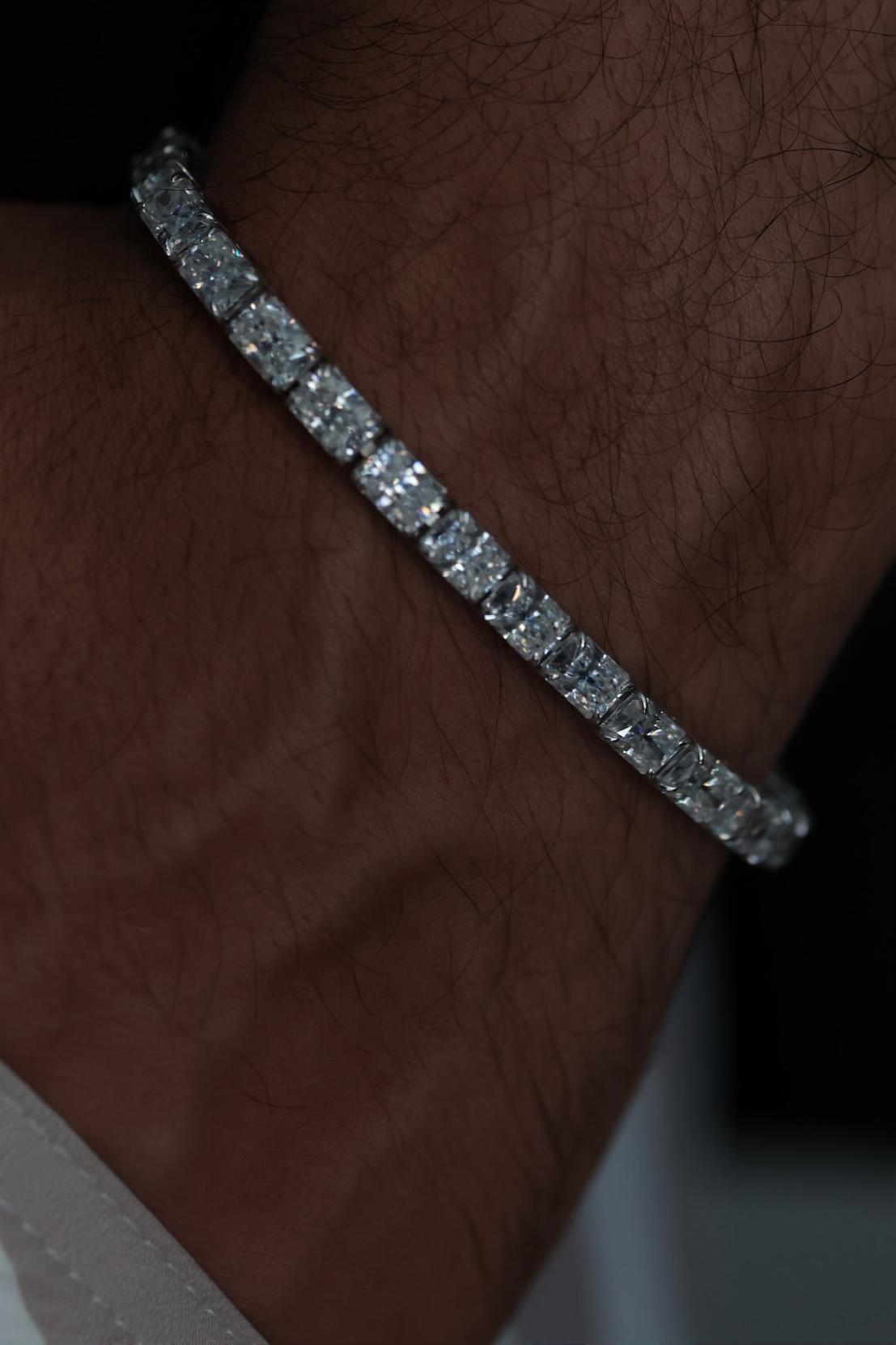 Radiant Cut Moissanite East-West Bracelet