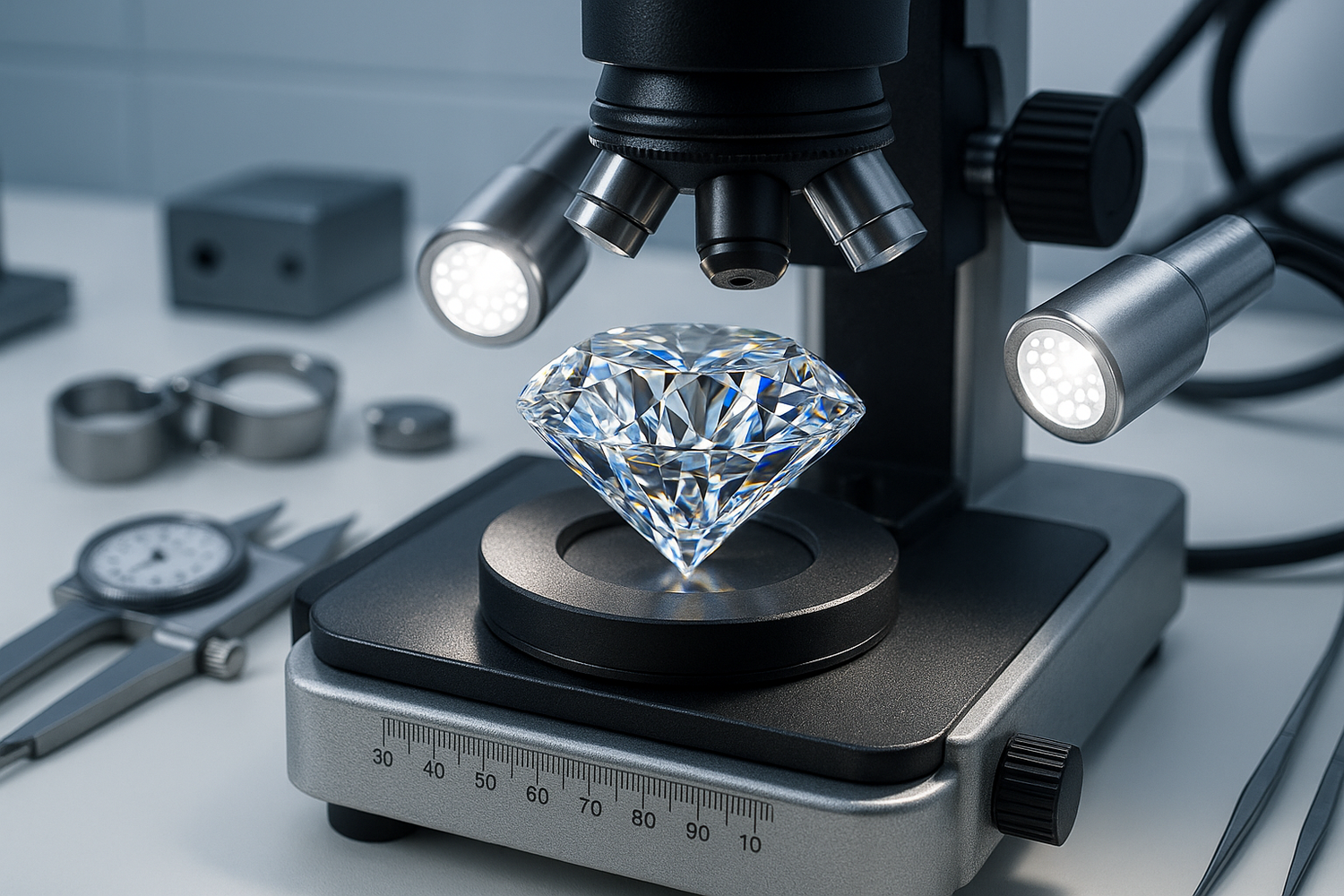 diamond in a scientific setting
