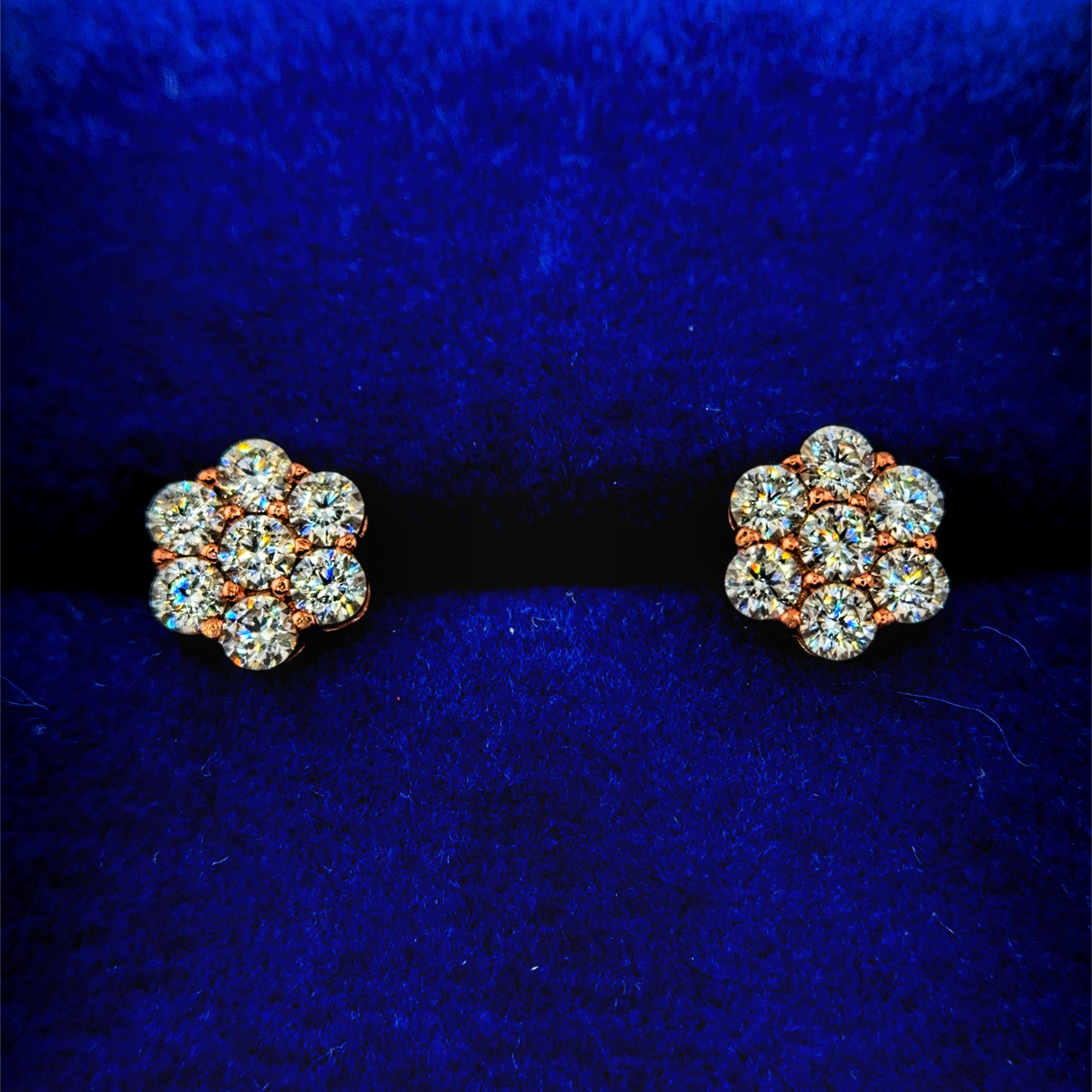 Moissanite Blooming Flower Earrings