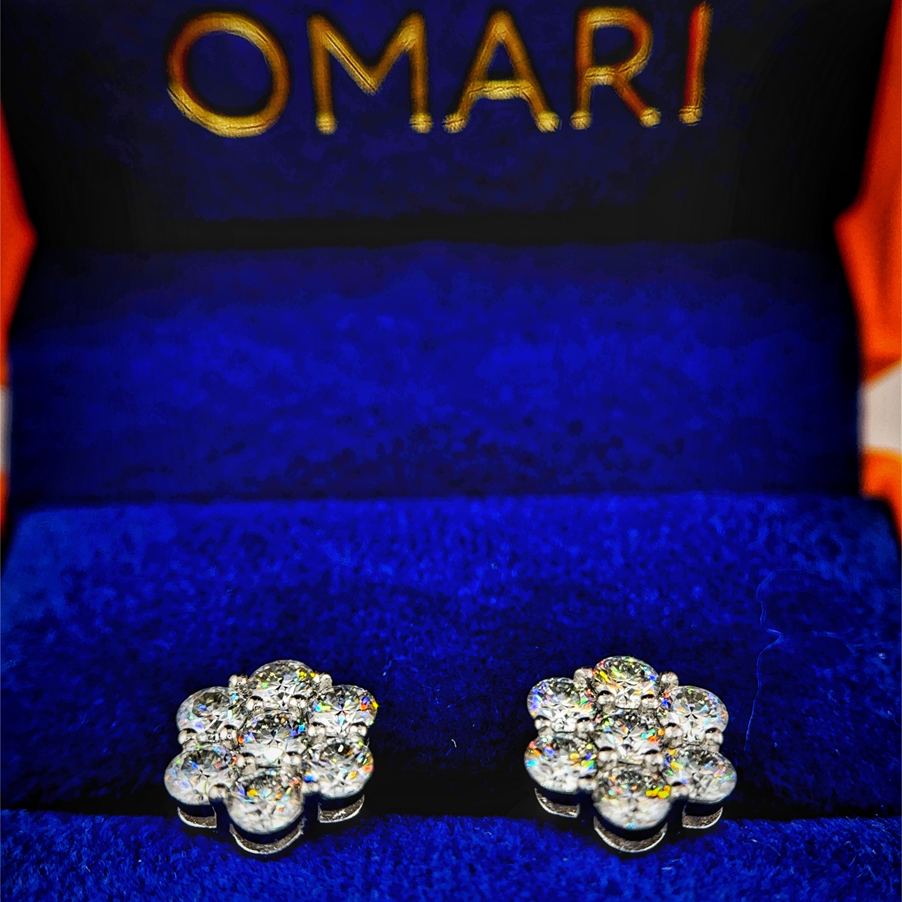 Moissanite Blooming Flower Earrings