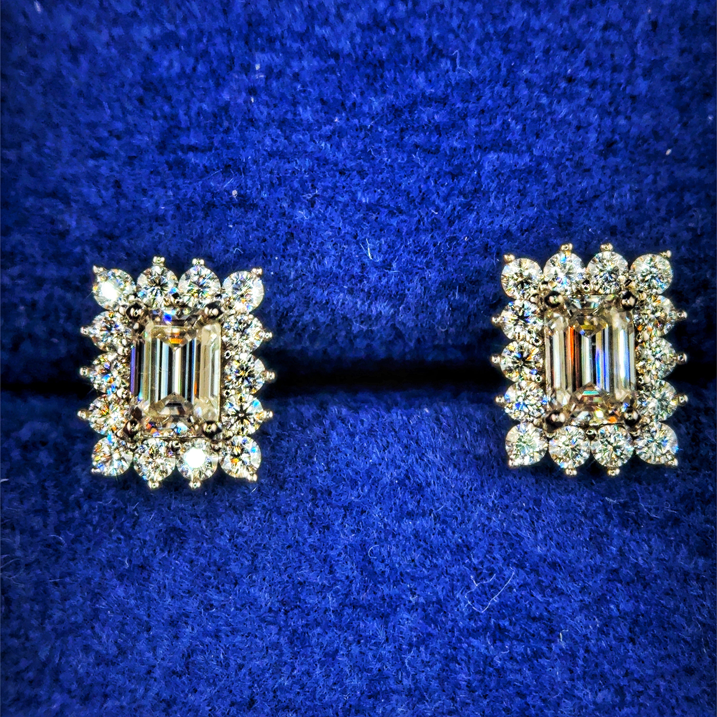Moissanite Emerald Cut Mirage Earrings