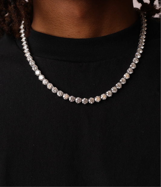 3 Prong Tennis Necklace
