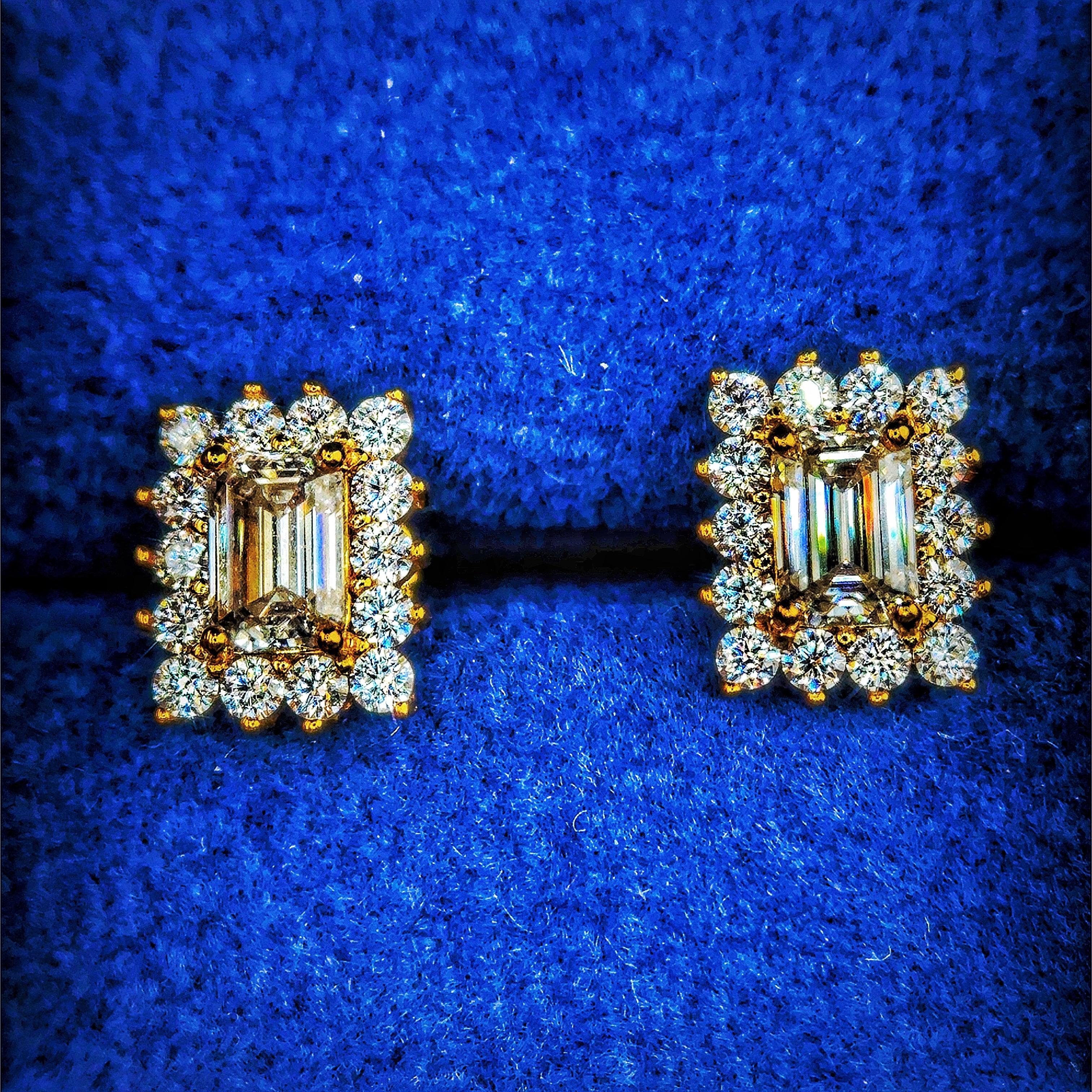 Moissanite Emerald Cut Mirage Earrings