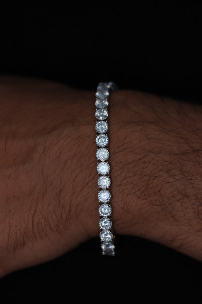 Portuguese Cut Moissanite Tennis Necklace