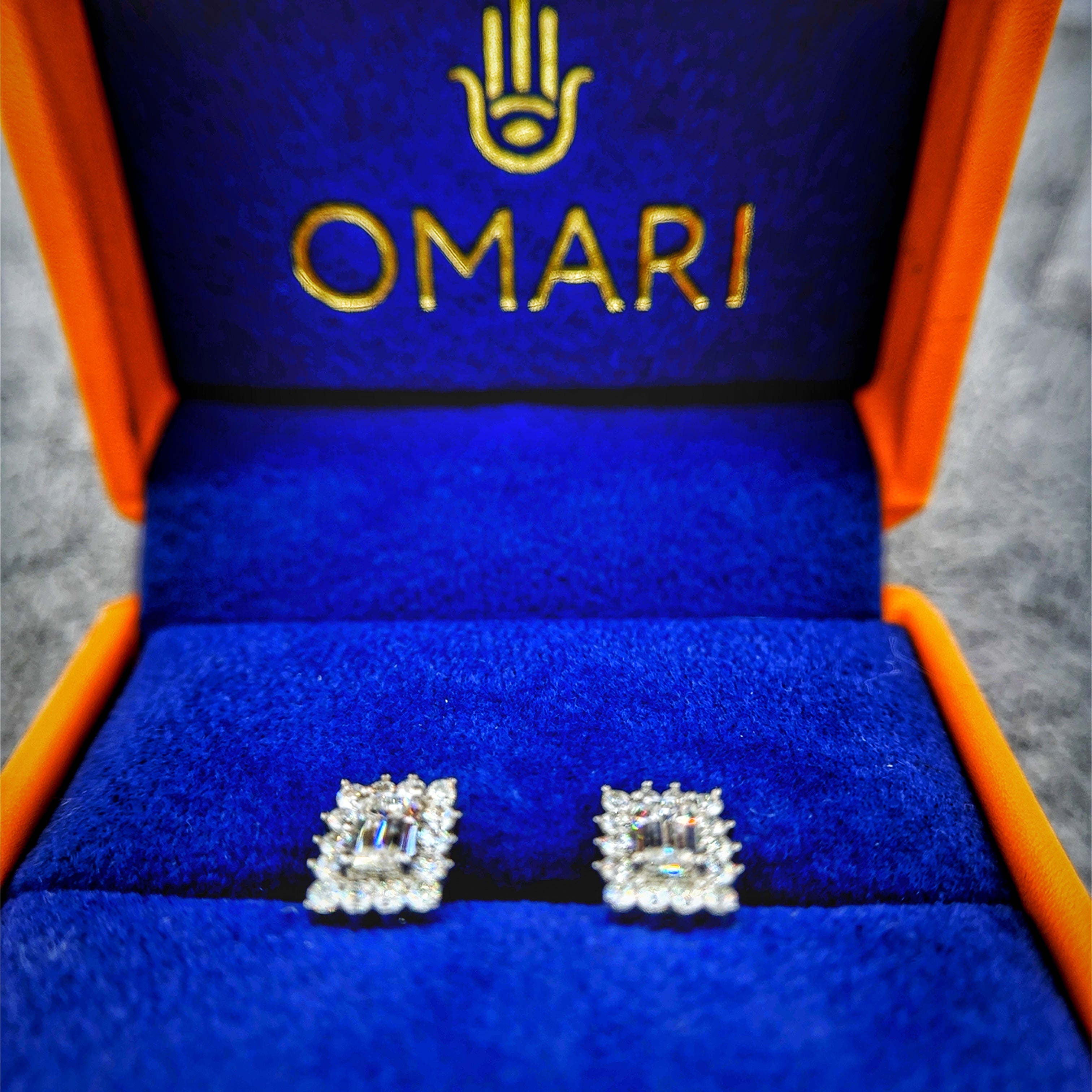 Moissanite Emerald Cut Mirage Earrings