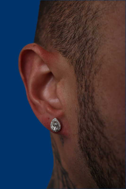 Pear Halo Earrings