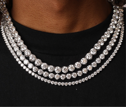 3 Prong Tennis Necklace