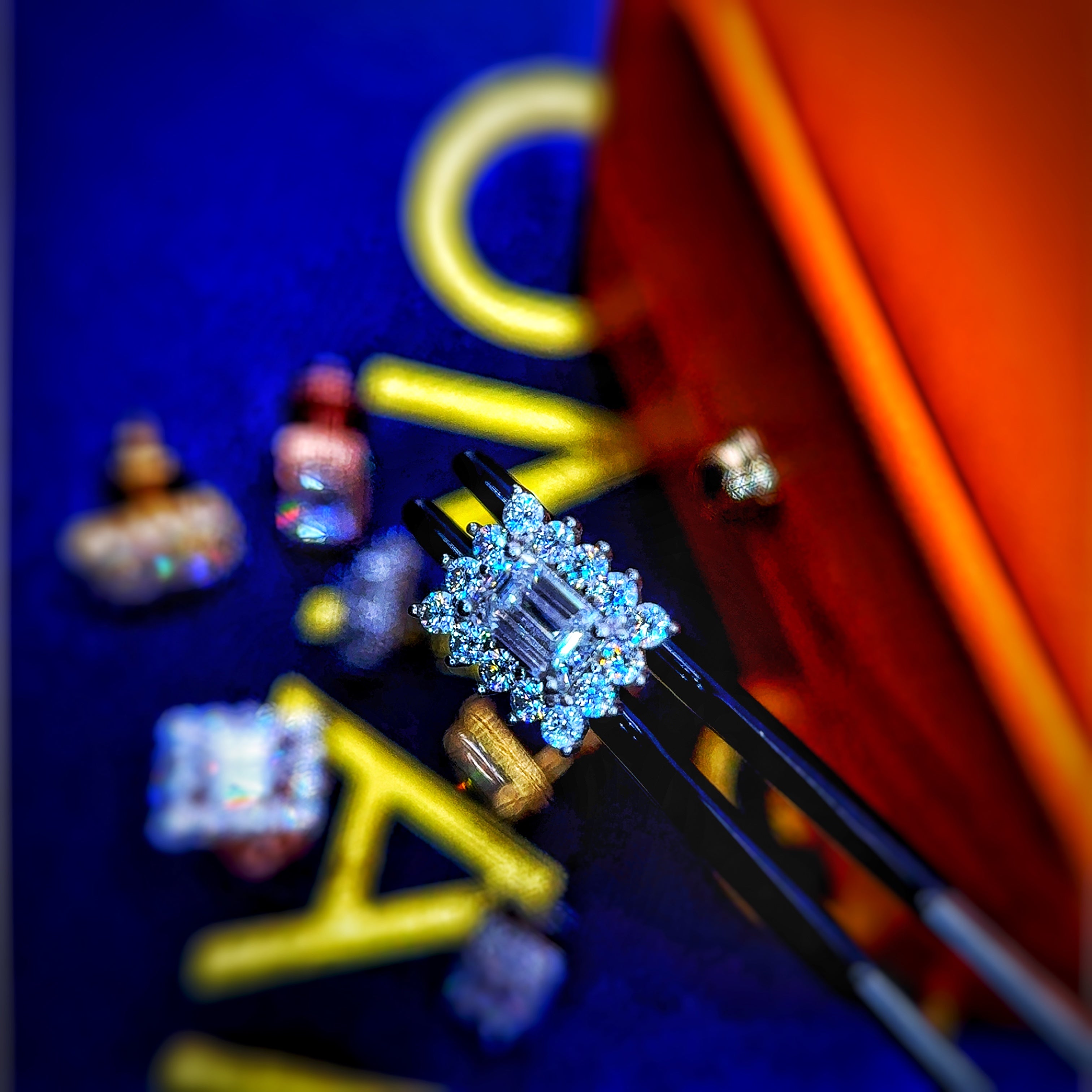 Moissanite Emerald Cut Mirage Earrings