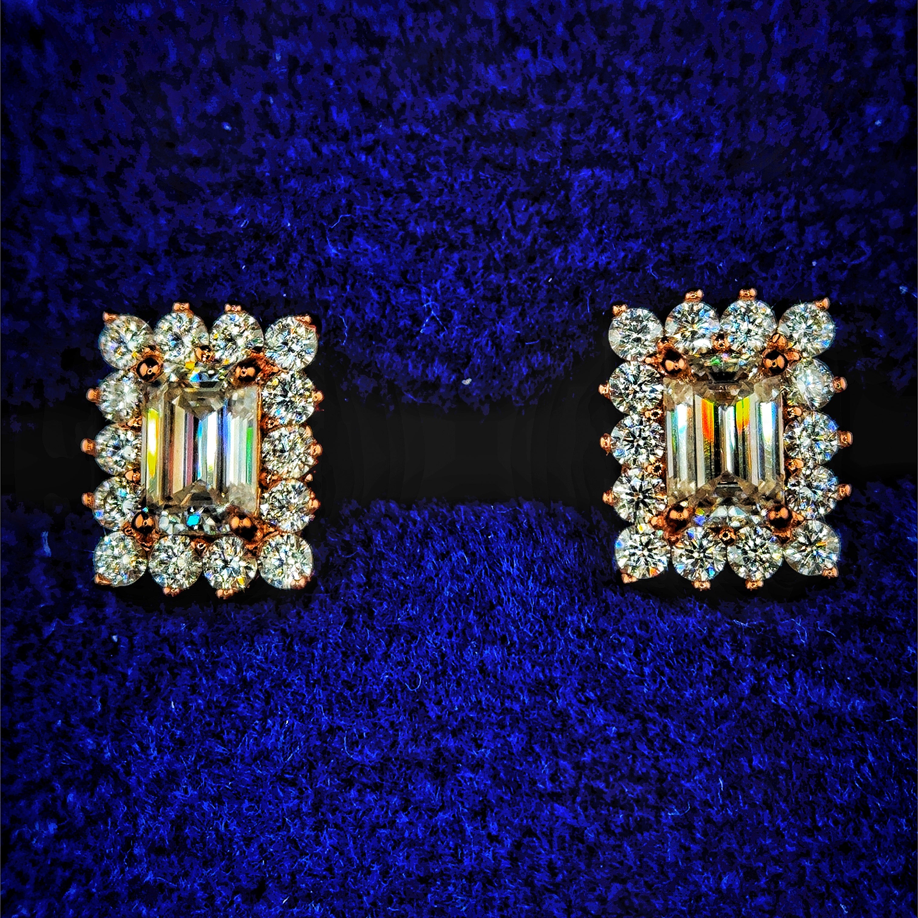 Moissanite Emerald Cut Mirage Earrings