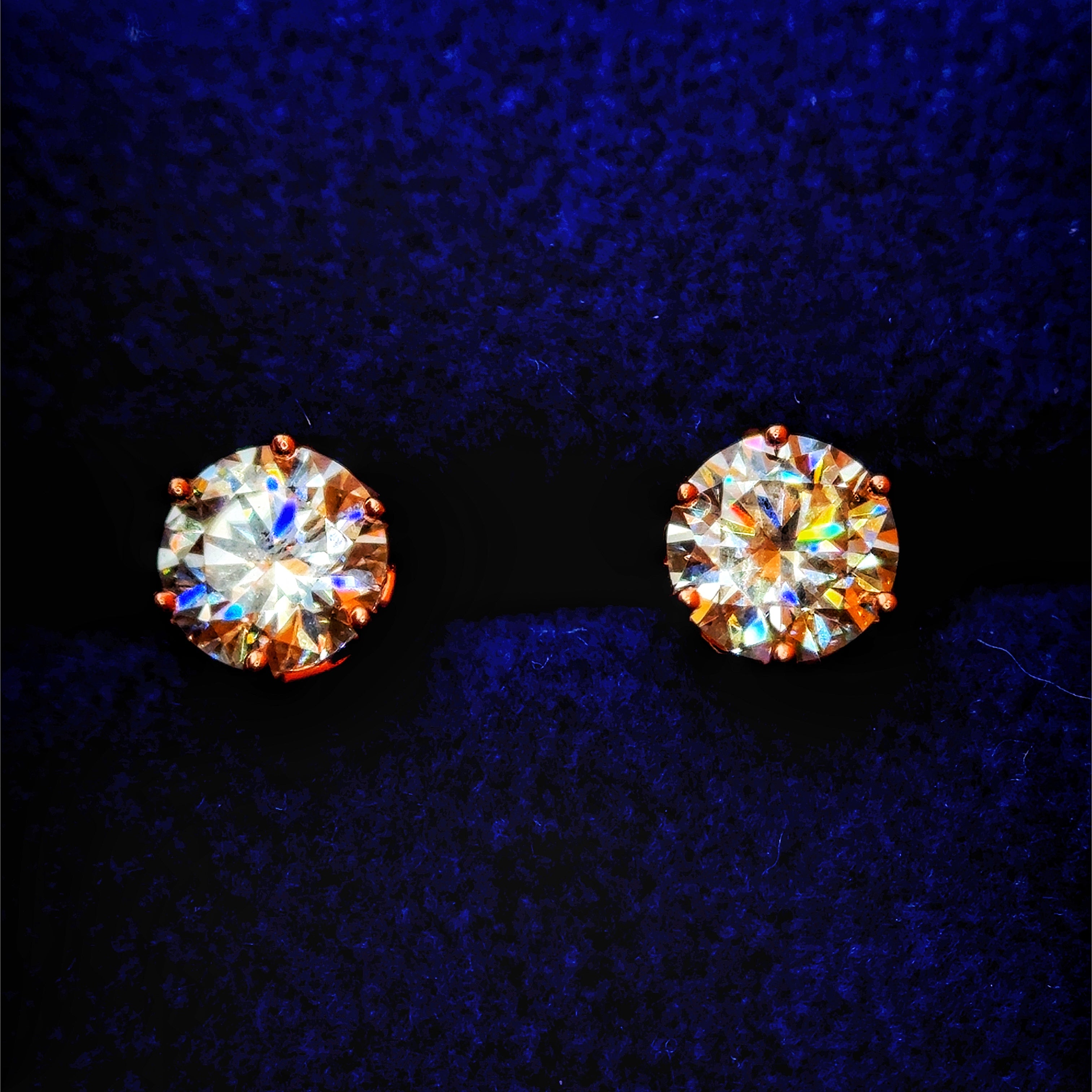 Moissanite 6 Prong Earrings