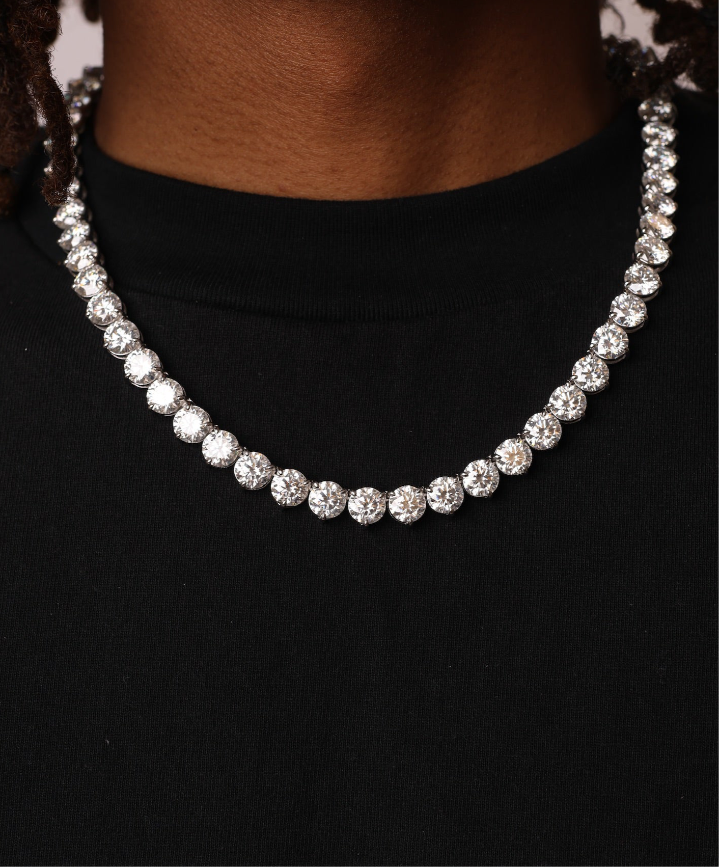 3 Prong Tennis Necklace