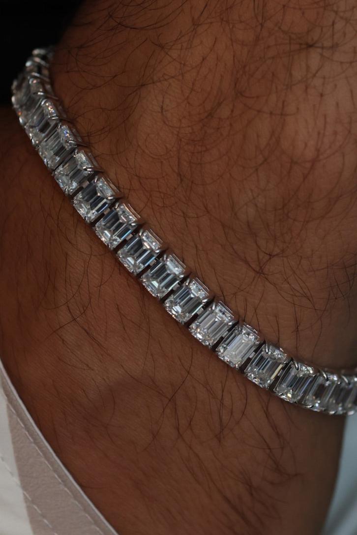 Emerald Cut Lab Diamond Bracelet