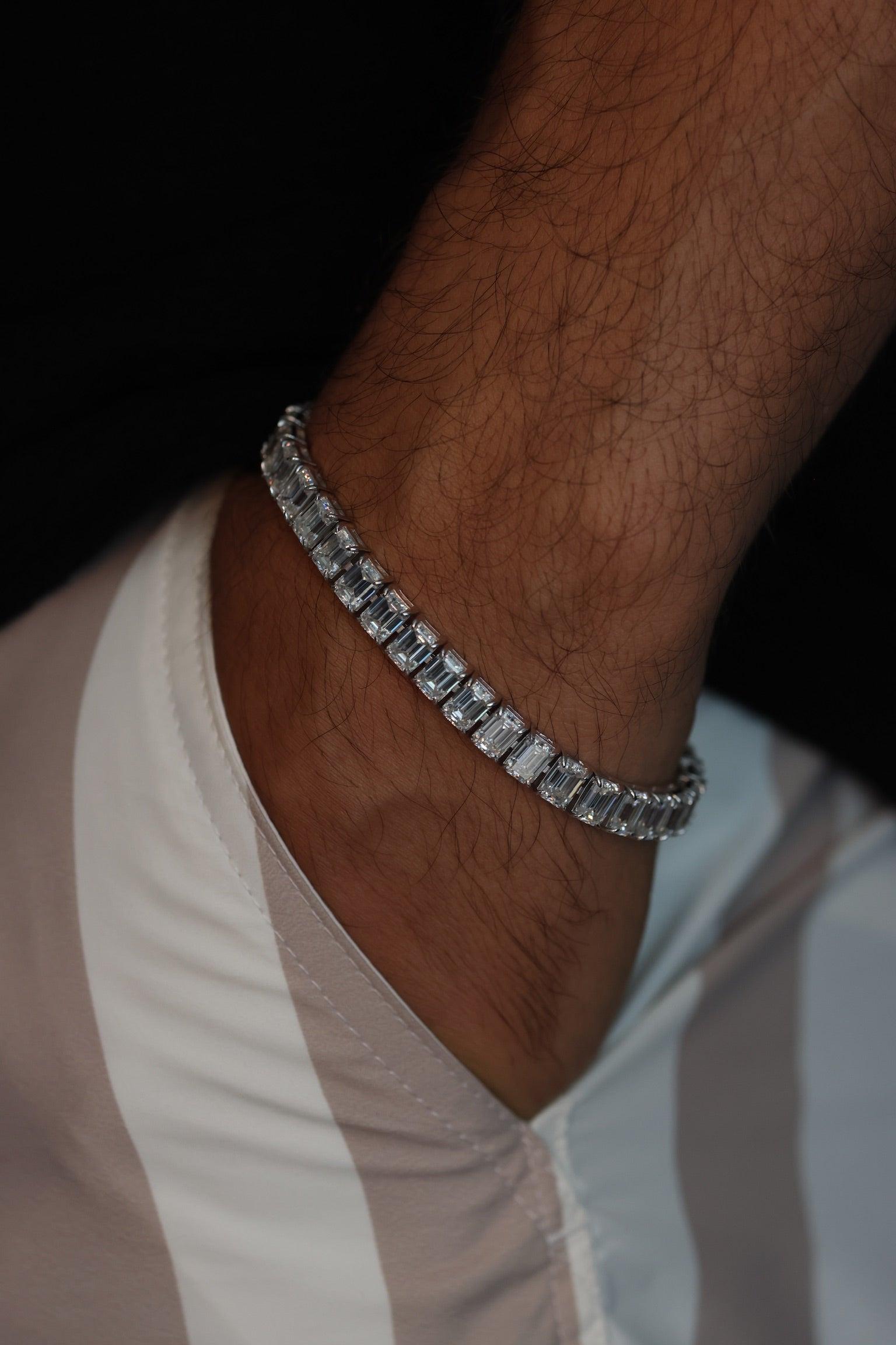 Emerald Cut Moissanite Bracelet