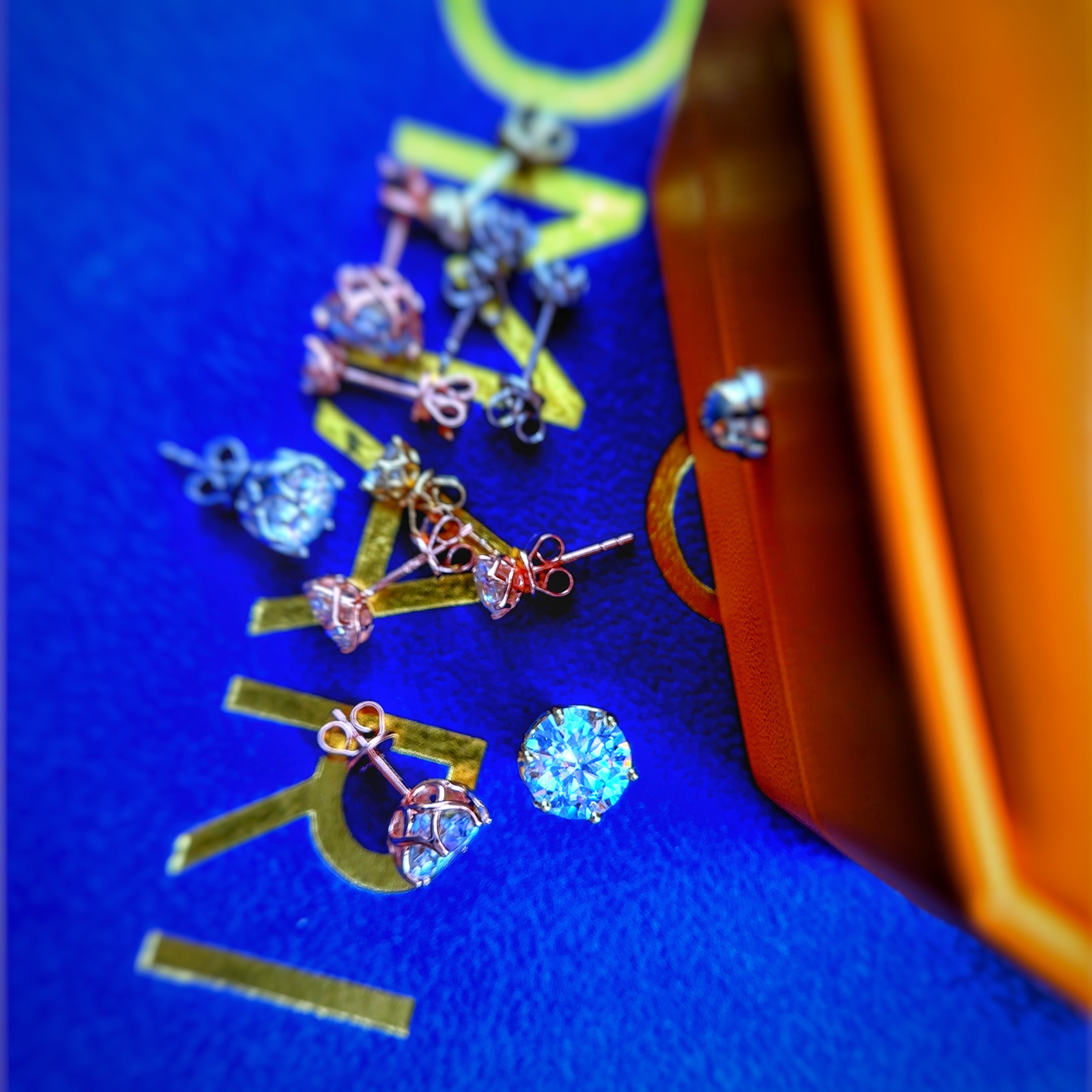 Moissanite 6 Prong Earrings