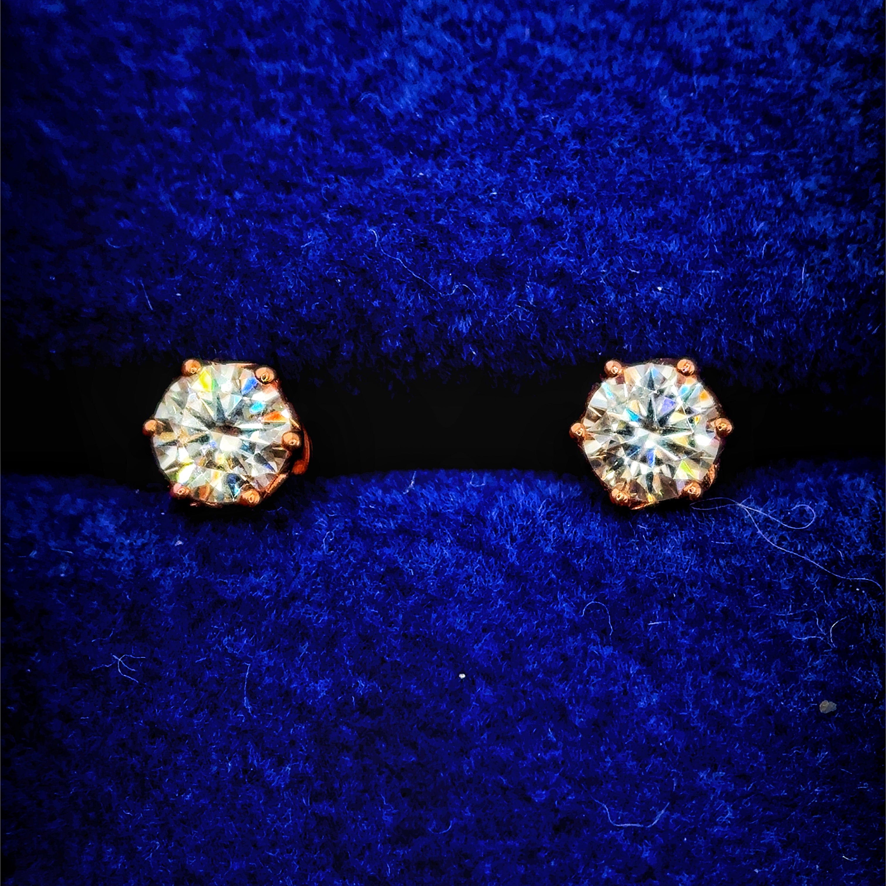 Moissanite 6 Prong Earrings