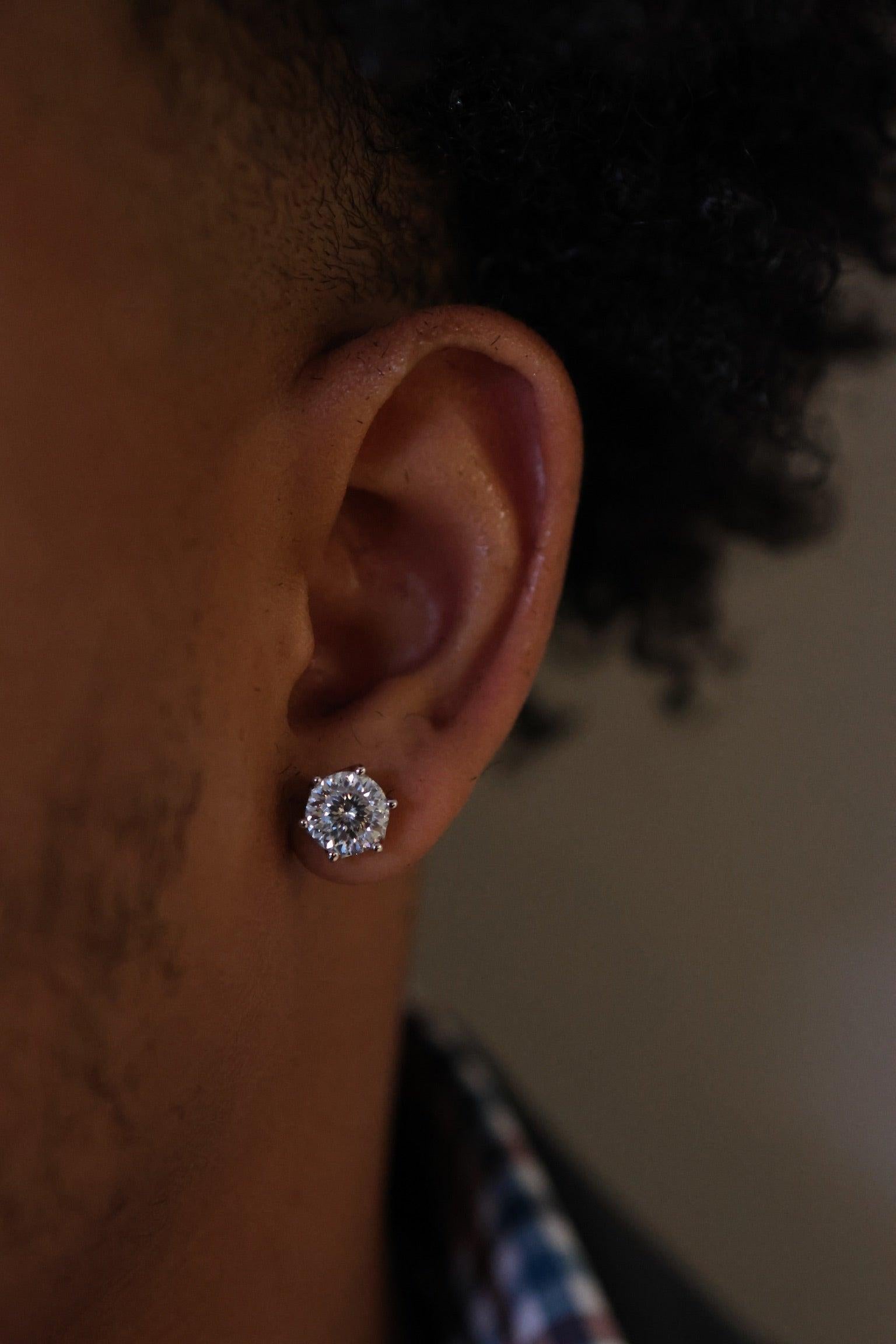 Lab-Grown Diamond 6 Prong Portuguese Cut Earrings