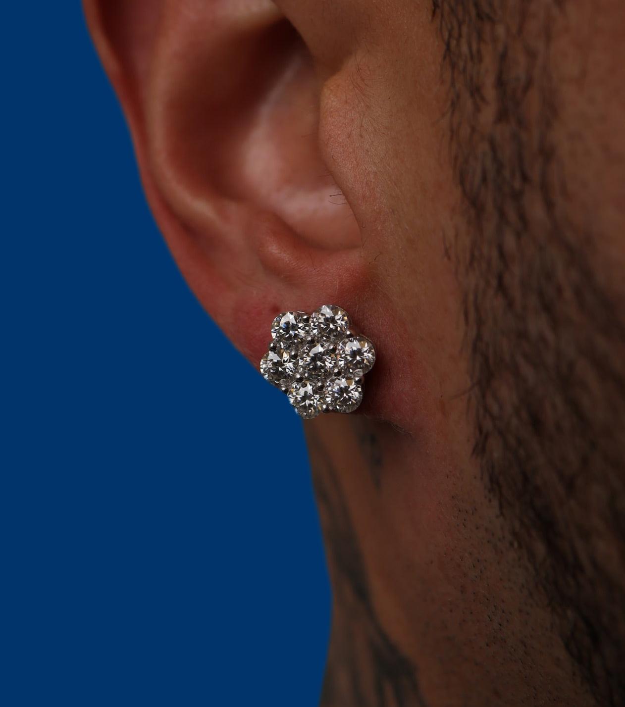 Moissanite Blooming Flower Earrings