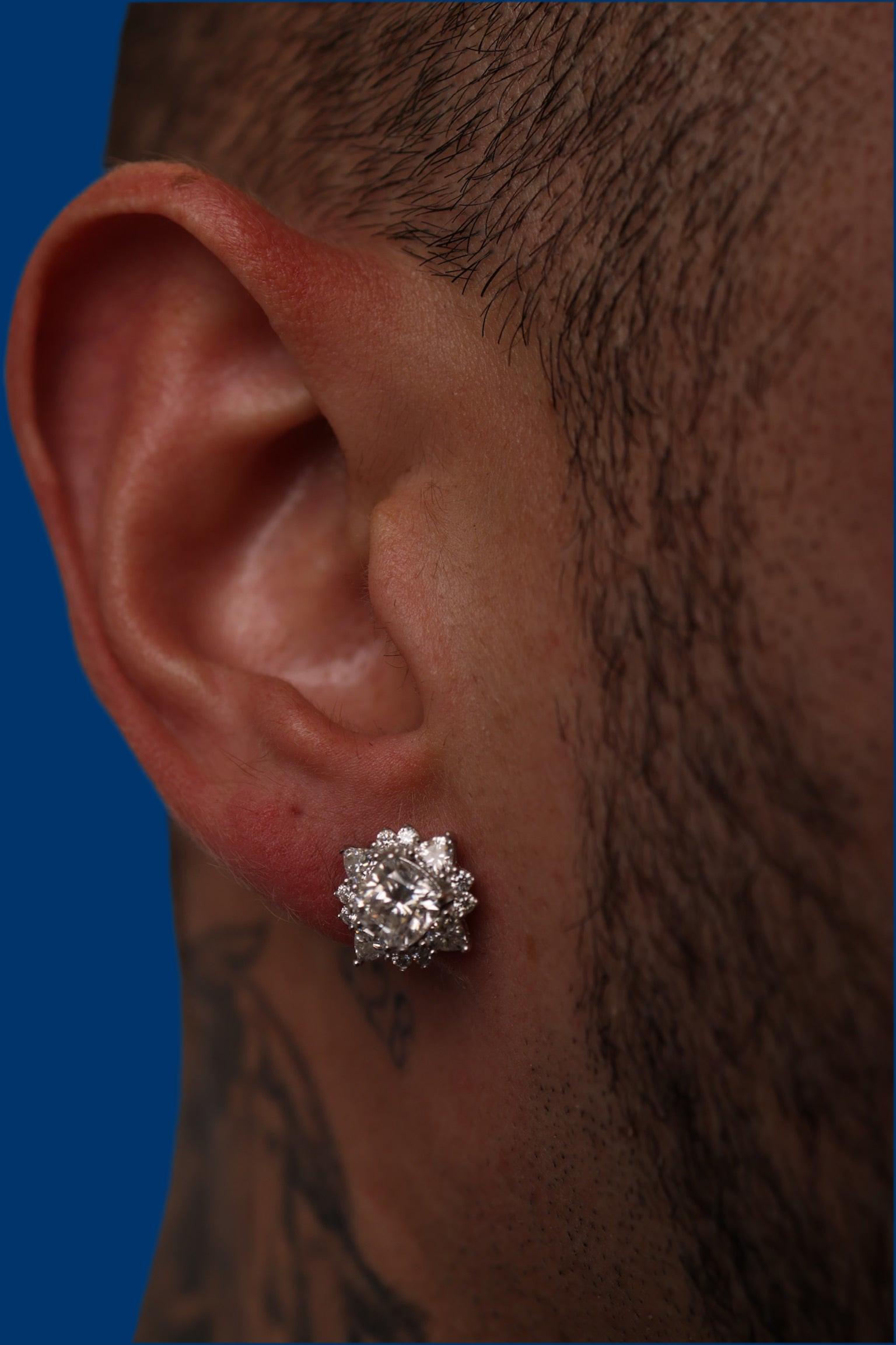 Moissanite Mosaic Earrings