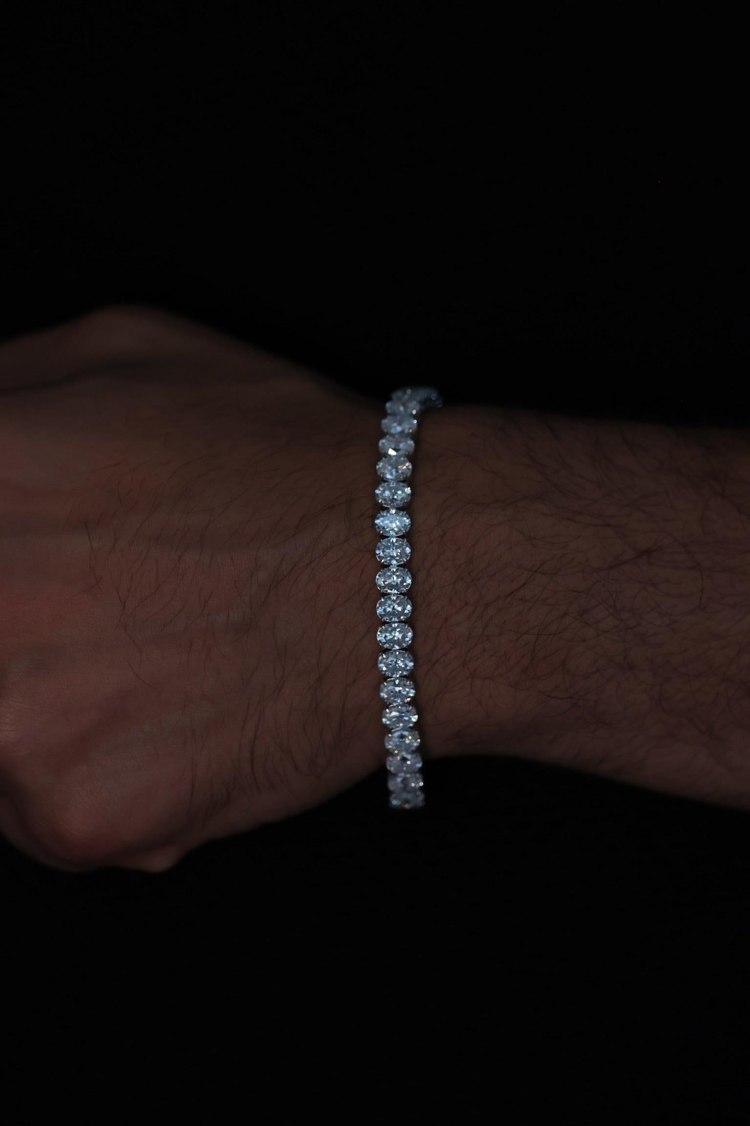 Oval Cut Moissanite Tennis Bracelet