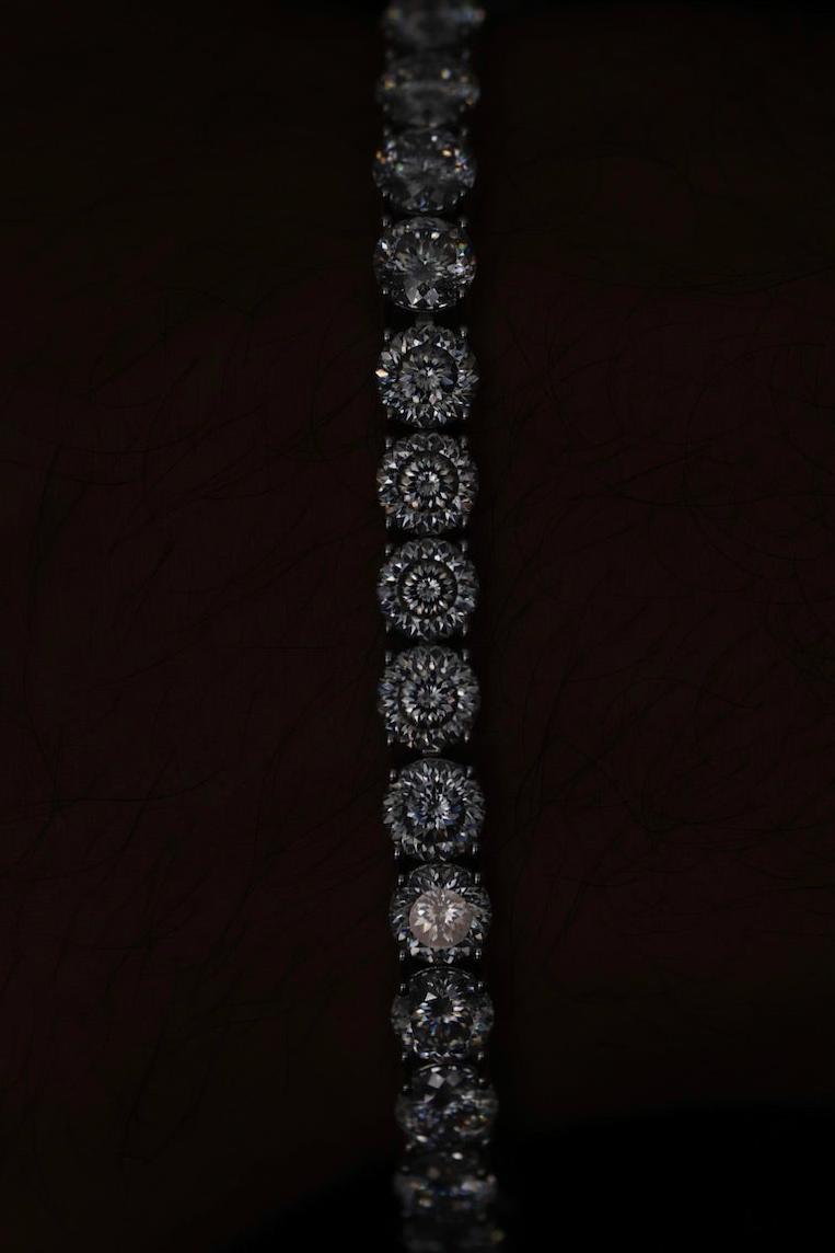 Portuguese Cut Moissanite Tennis Bracelet
