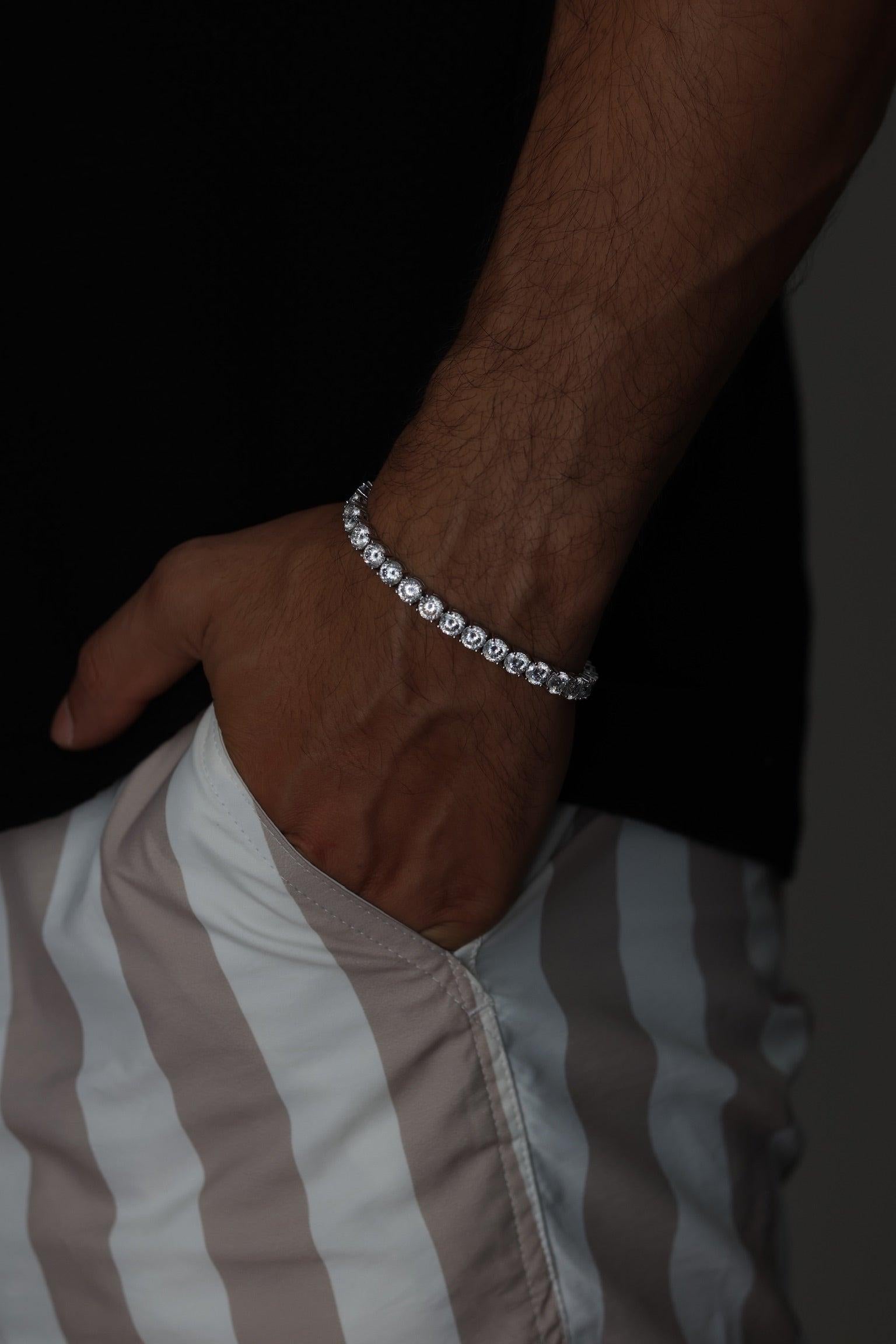 Portuguese Cut Moissanite Tennis Bracelet