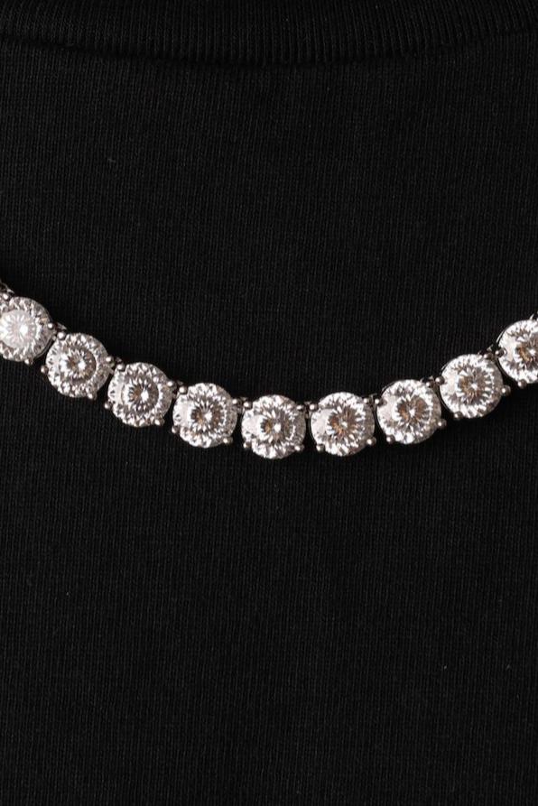 Portuguese Cut Lab Diamond Tennis Necklace