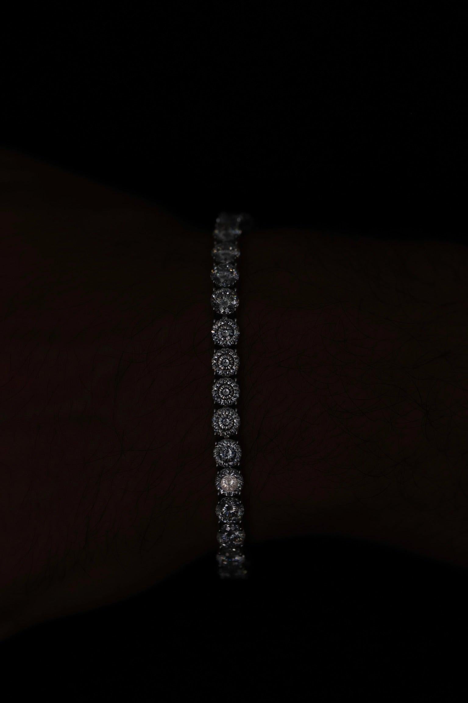 Portuguese Cut Lab Diamond Tennis Necklace