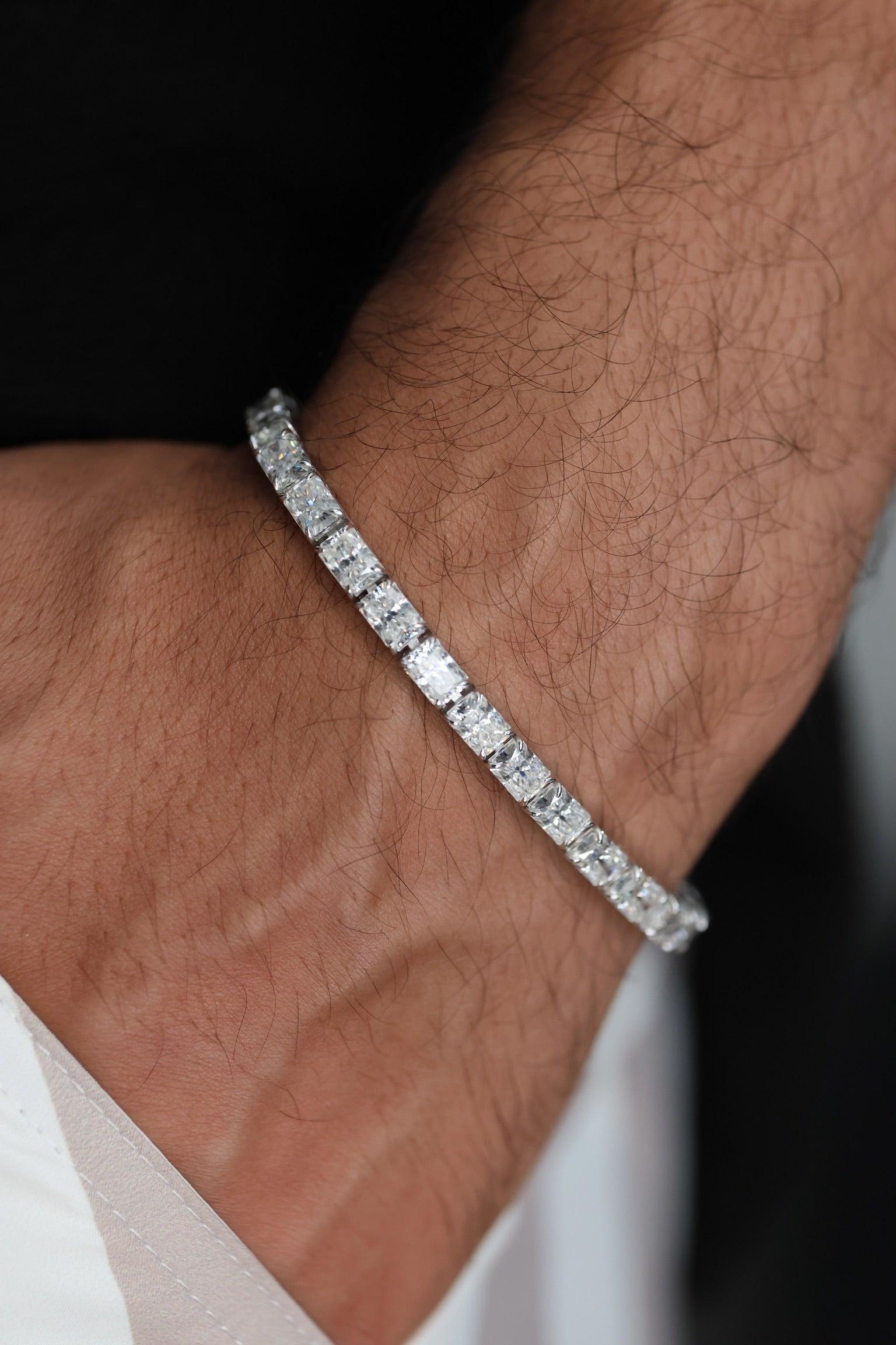 Radiant Cut Lab Diamond East-West Bracelet