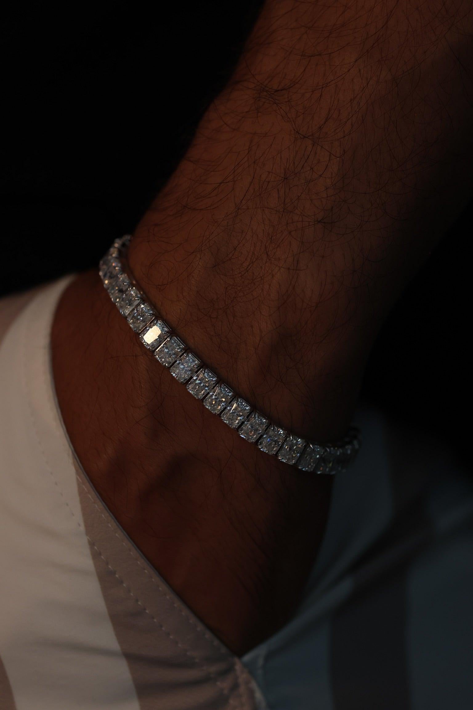 Radiant Cut Moissanite Bracelet