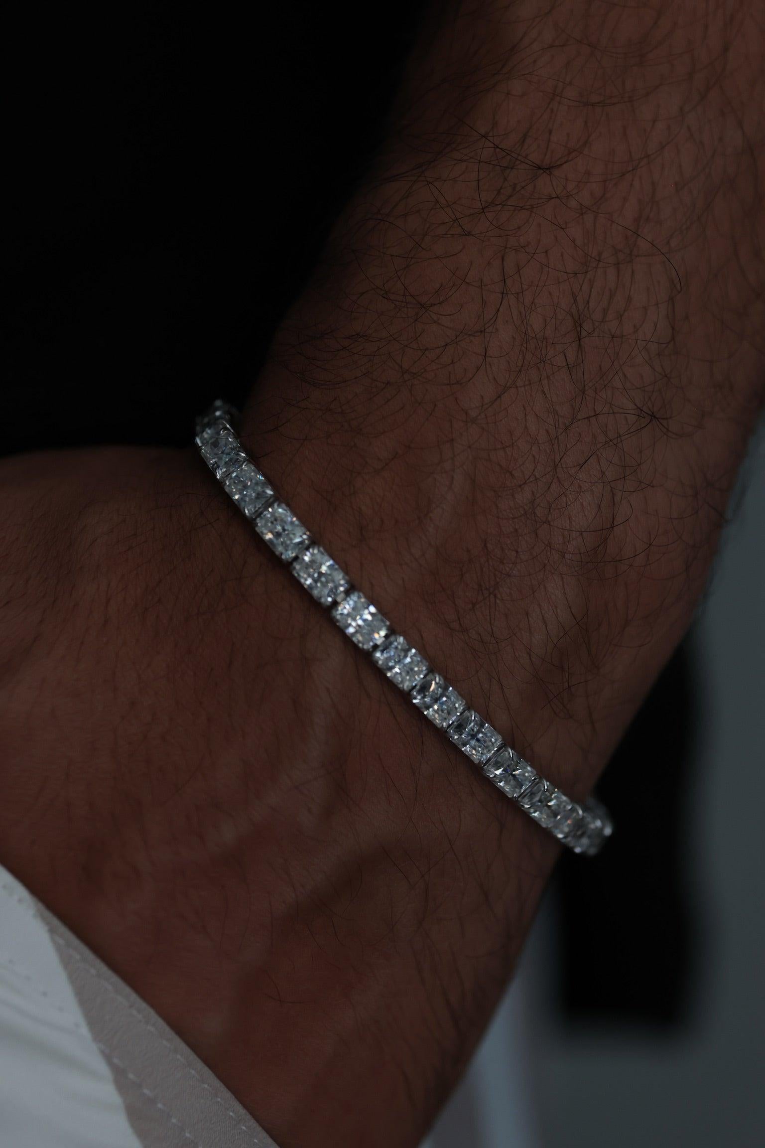 Radiant Cut Lab Diamond East-West Bracelet