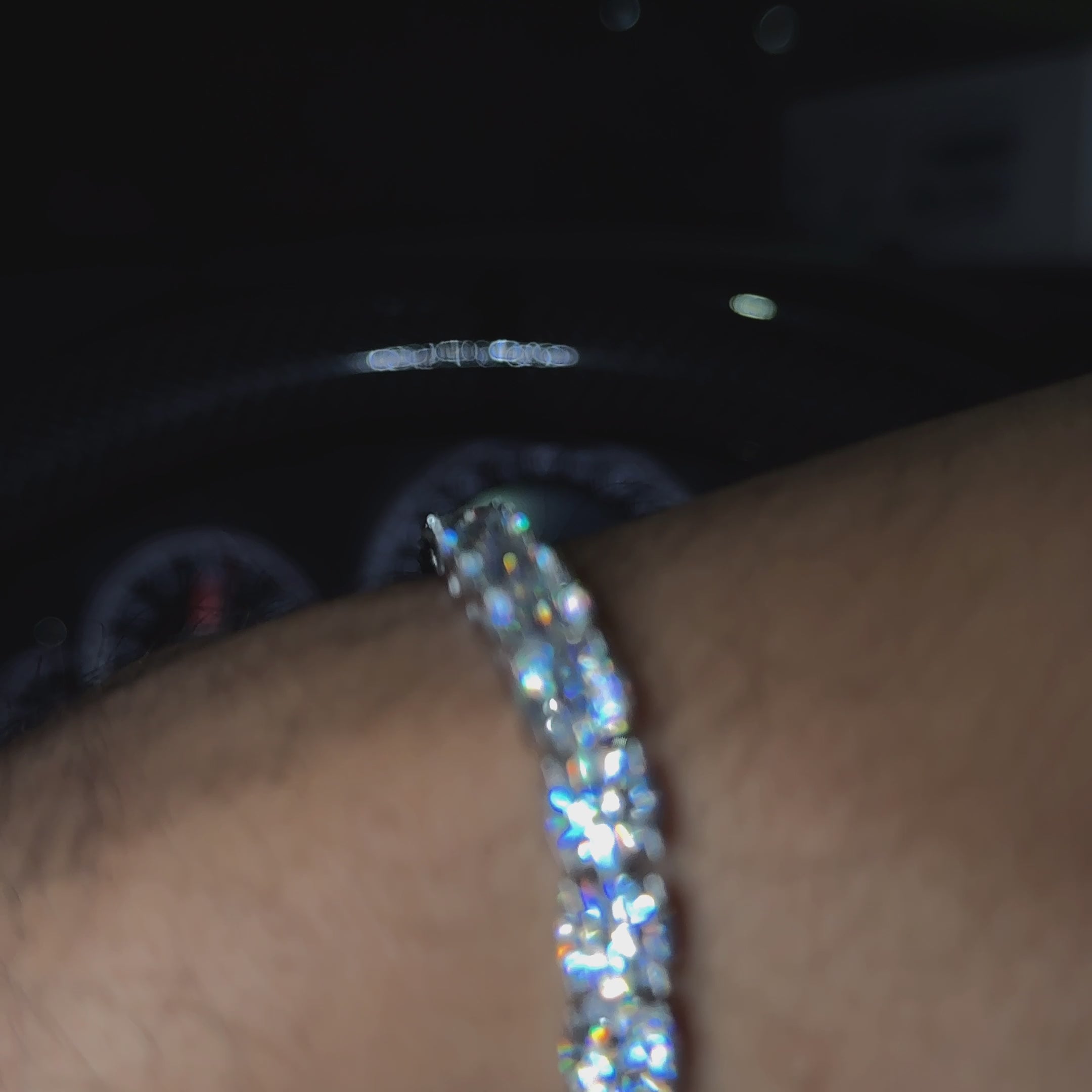 Portuguese Cut Moissanite Tennis Bracelet